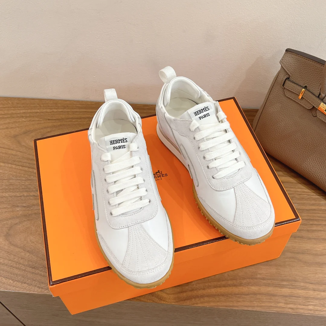 Повседневные туфли Hermes 2024 - белые