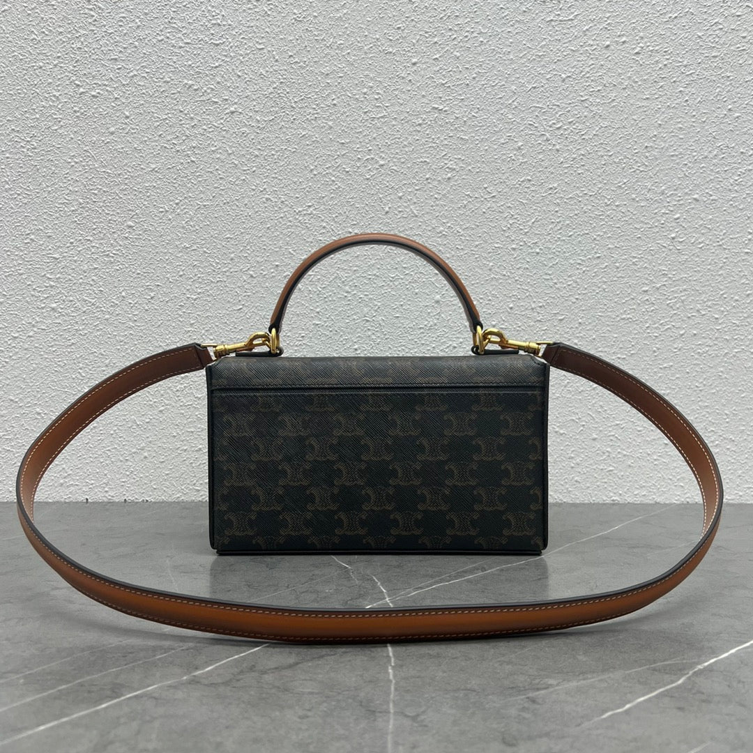 Сумка Celine Box Triomphe - Monogram, коричневая.