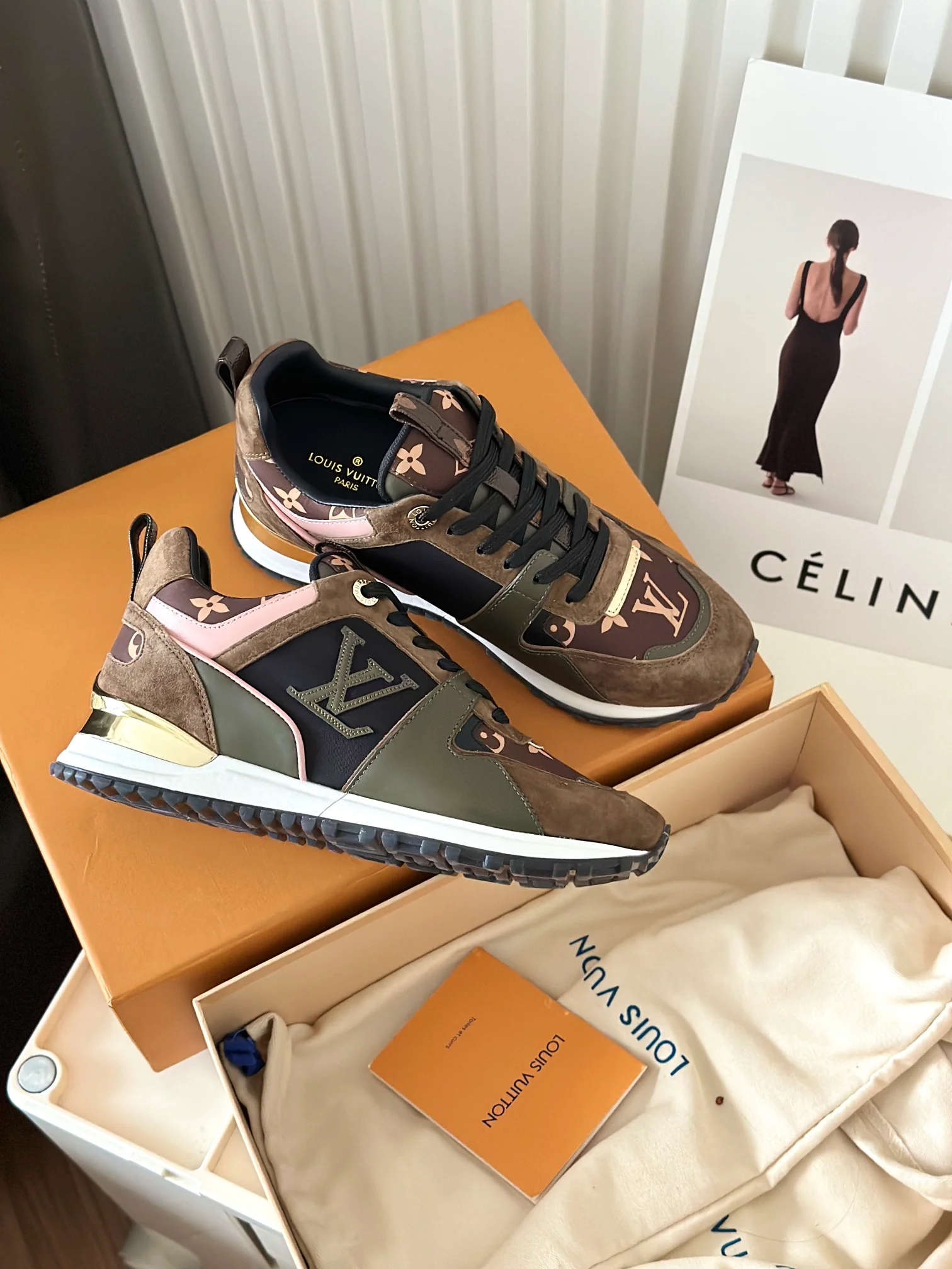 Кроссовки LV Runaway - серия Monogram - цветовые блоки