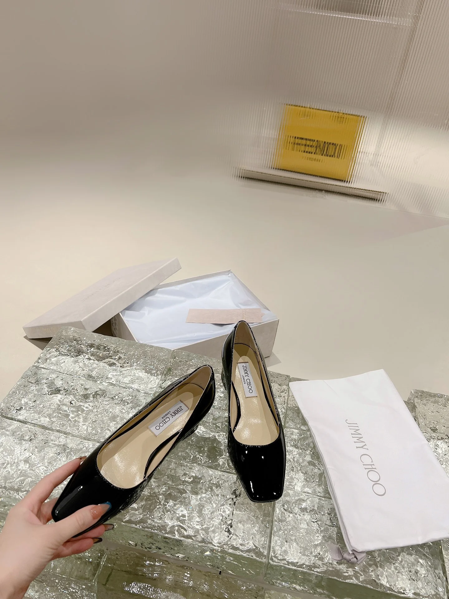 Jimmy - Лакированные туфли на высоком каблуке - Черные