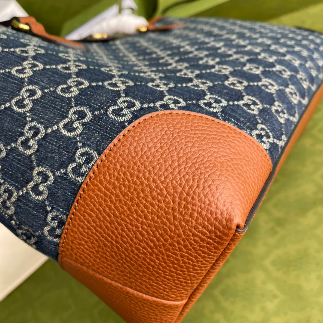 Gucci-丹宁系列托特包-牛仔帆布