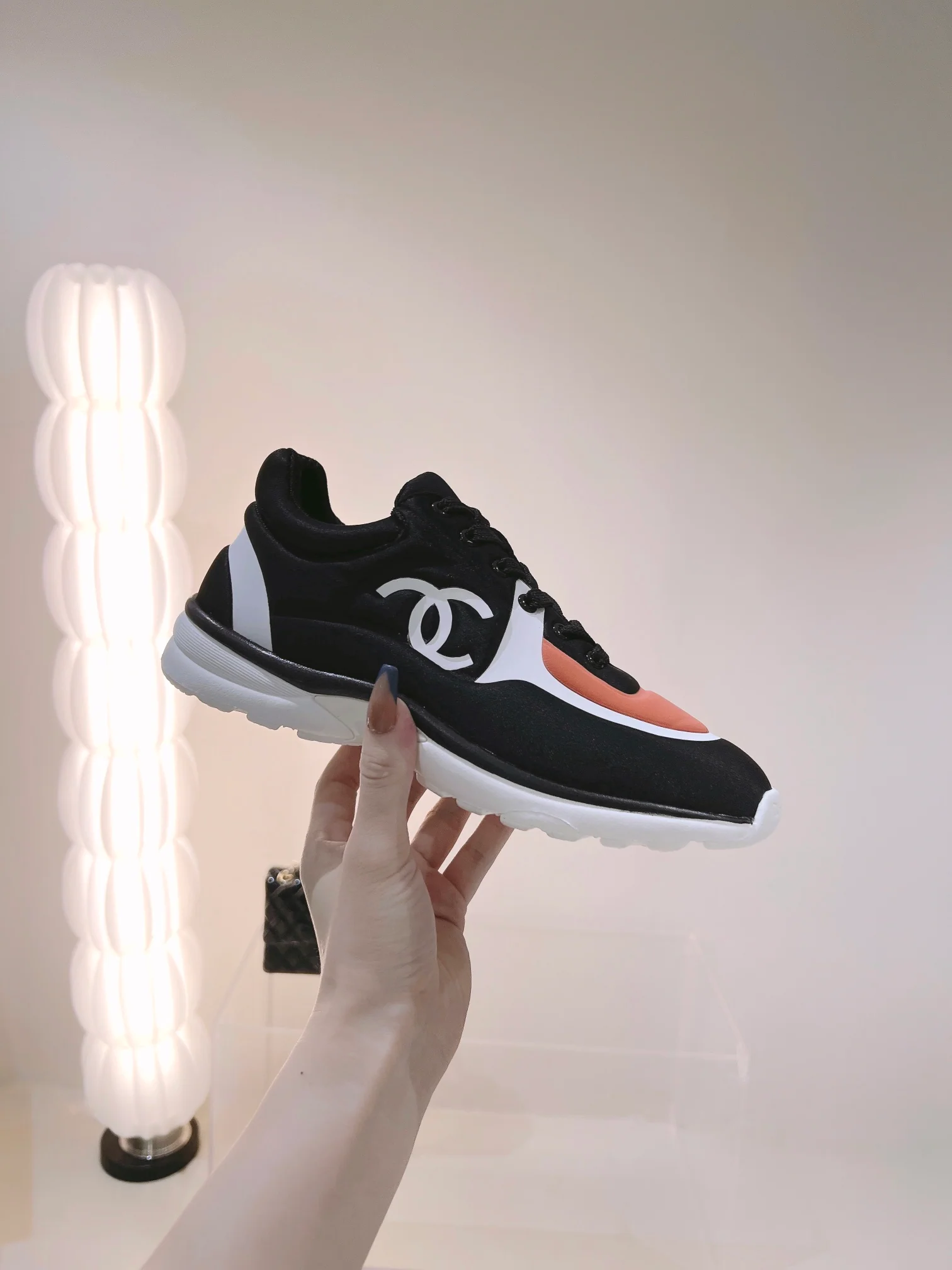 Chanel - Спортивные повседневные туфли - Черно-розовые