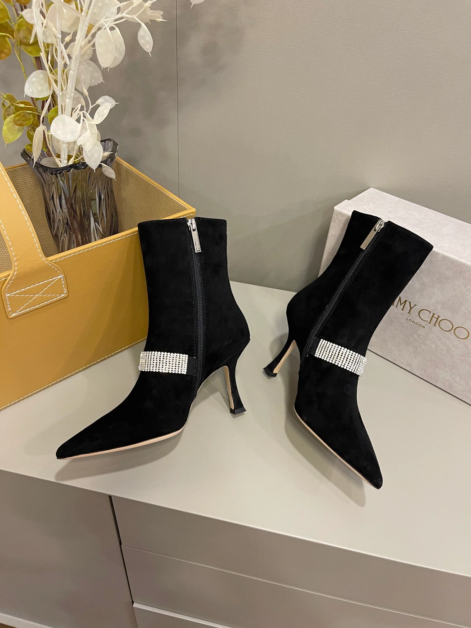 Новинка сезона осень/зима 2022 от Jimmy - Ботильоны на шпильке - Черные - 2