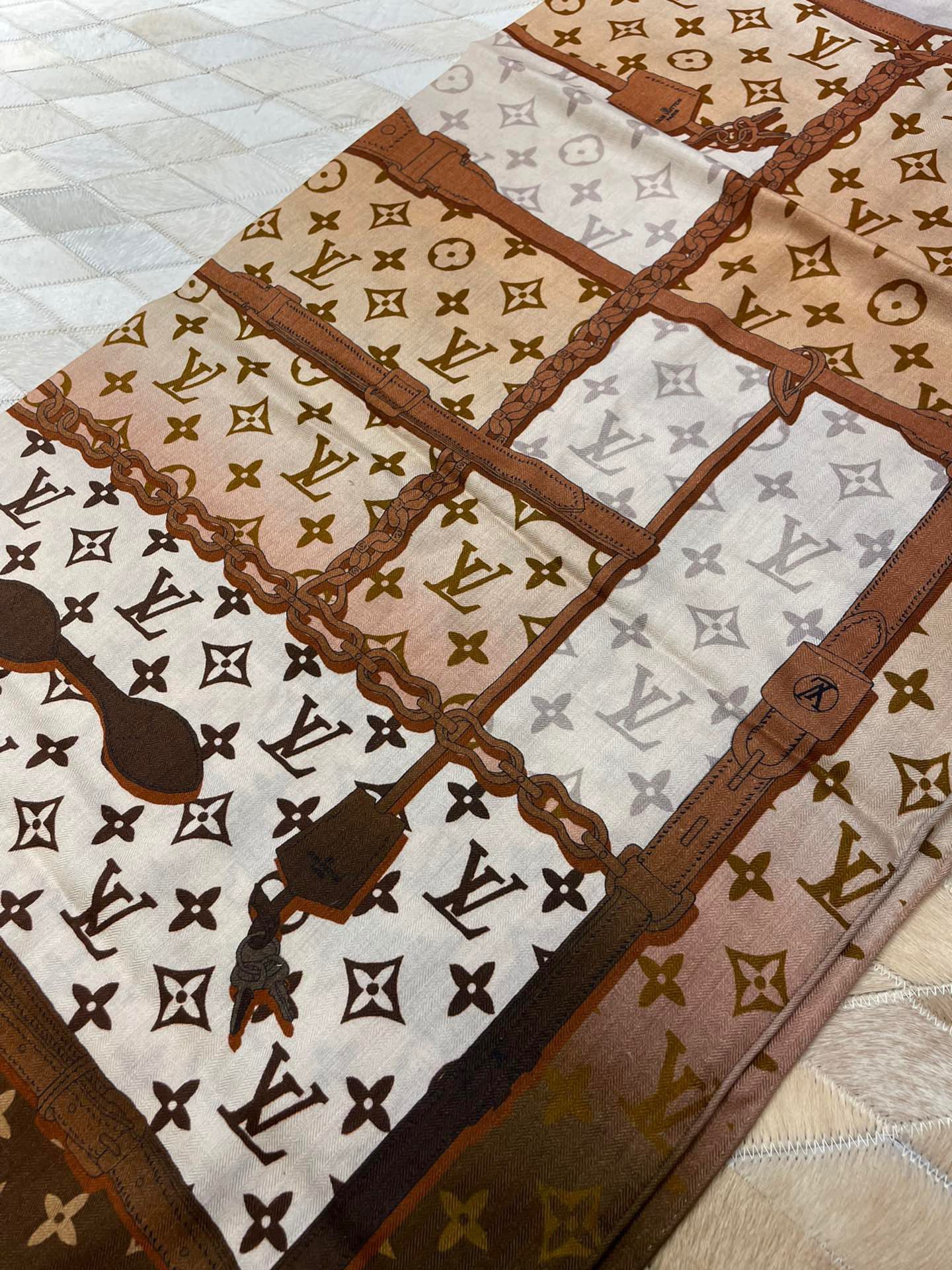 LV - Двусторонний шарф, 110 см - Детский флис, класс 2