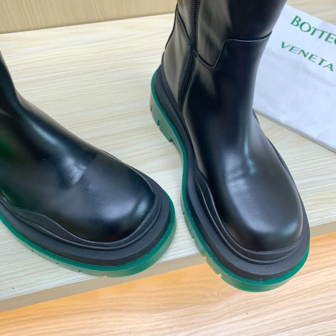 Новые высокие сапоги BV-22 осенне-зимняя коллекция - зеленая подошва