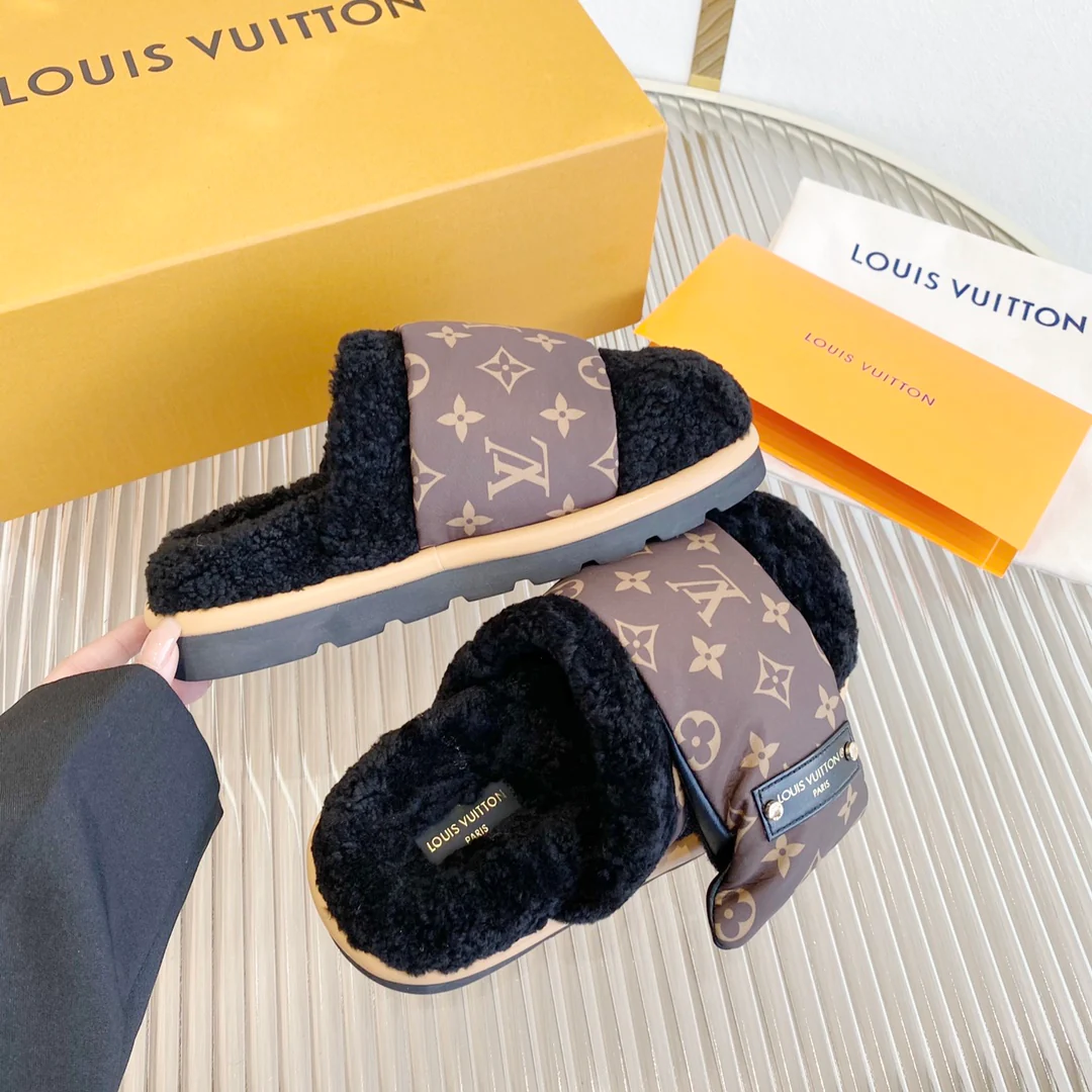 LV - Тапочки на платформе из натуральной овечьей кожи
