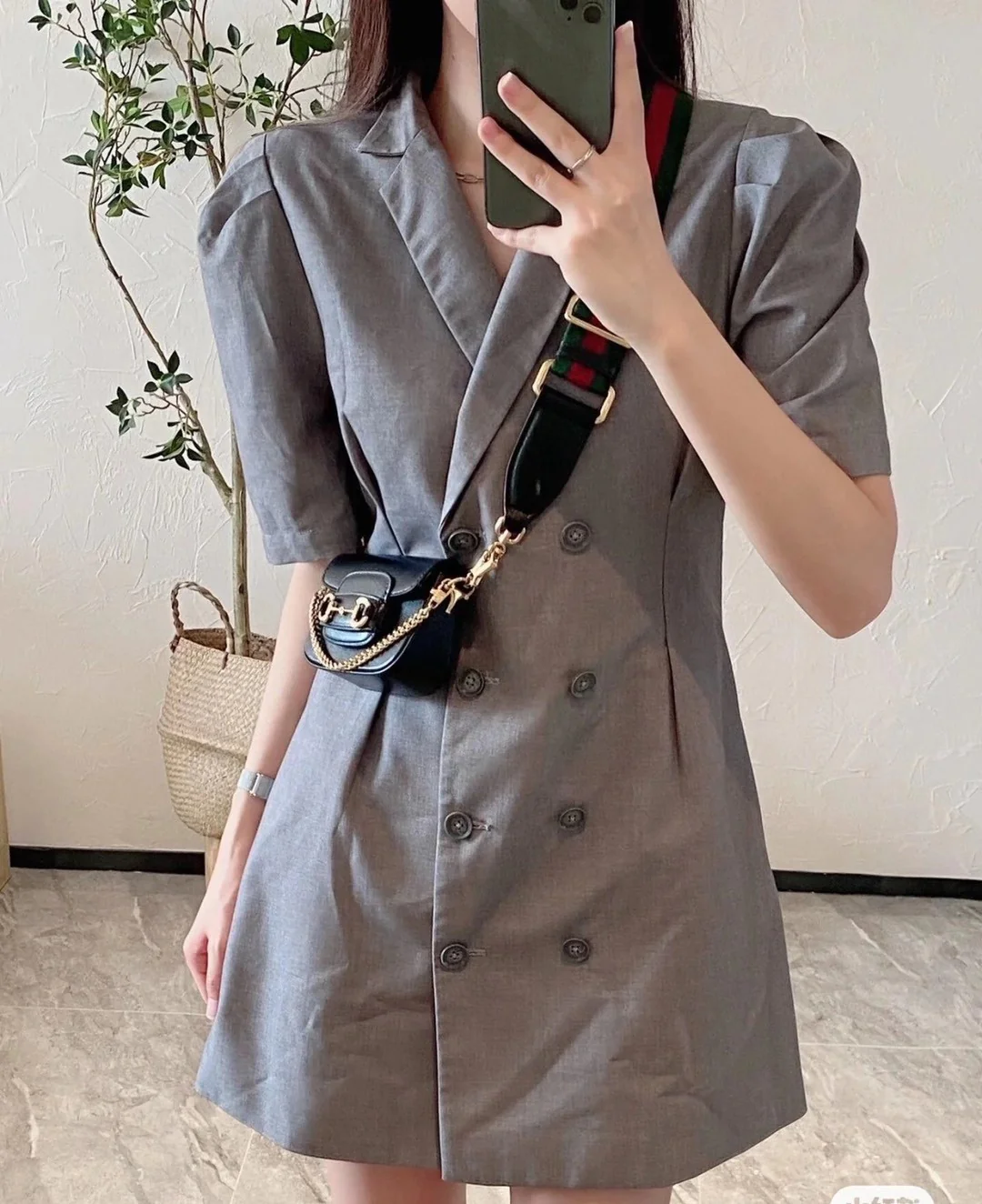 Сумка-седло Gucci 1955 - Мини - Черная