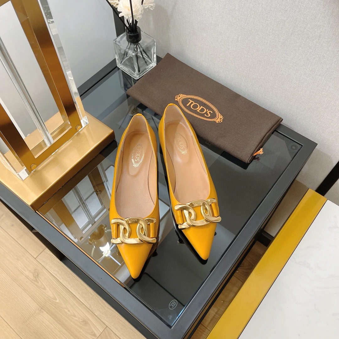Туфли-балетки Tods с острым носком - 3