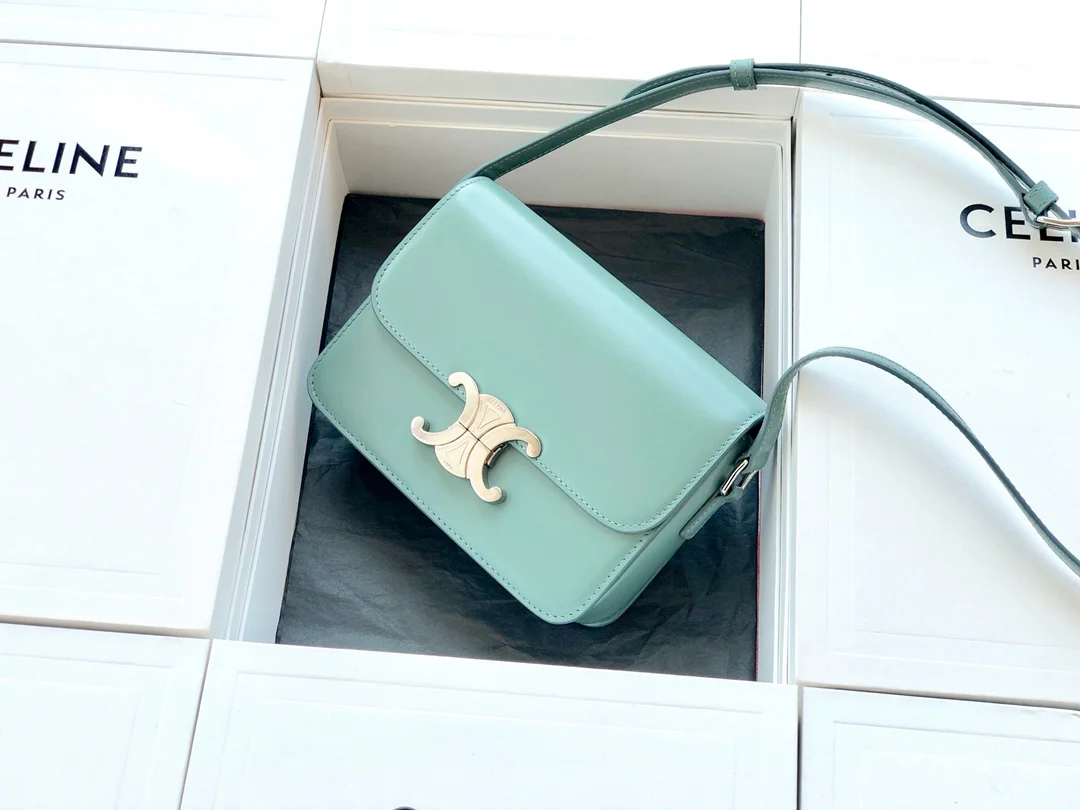 Сумка Celine Triomphe из телячьей кожи - подростковая - 18 - 5 см - 7