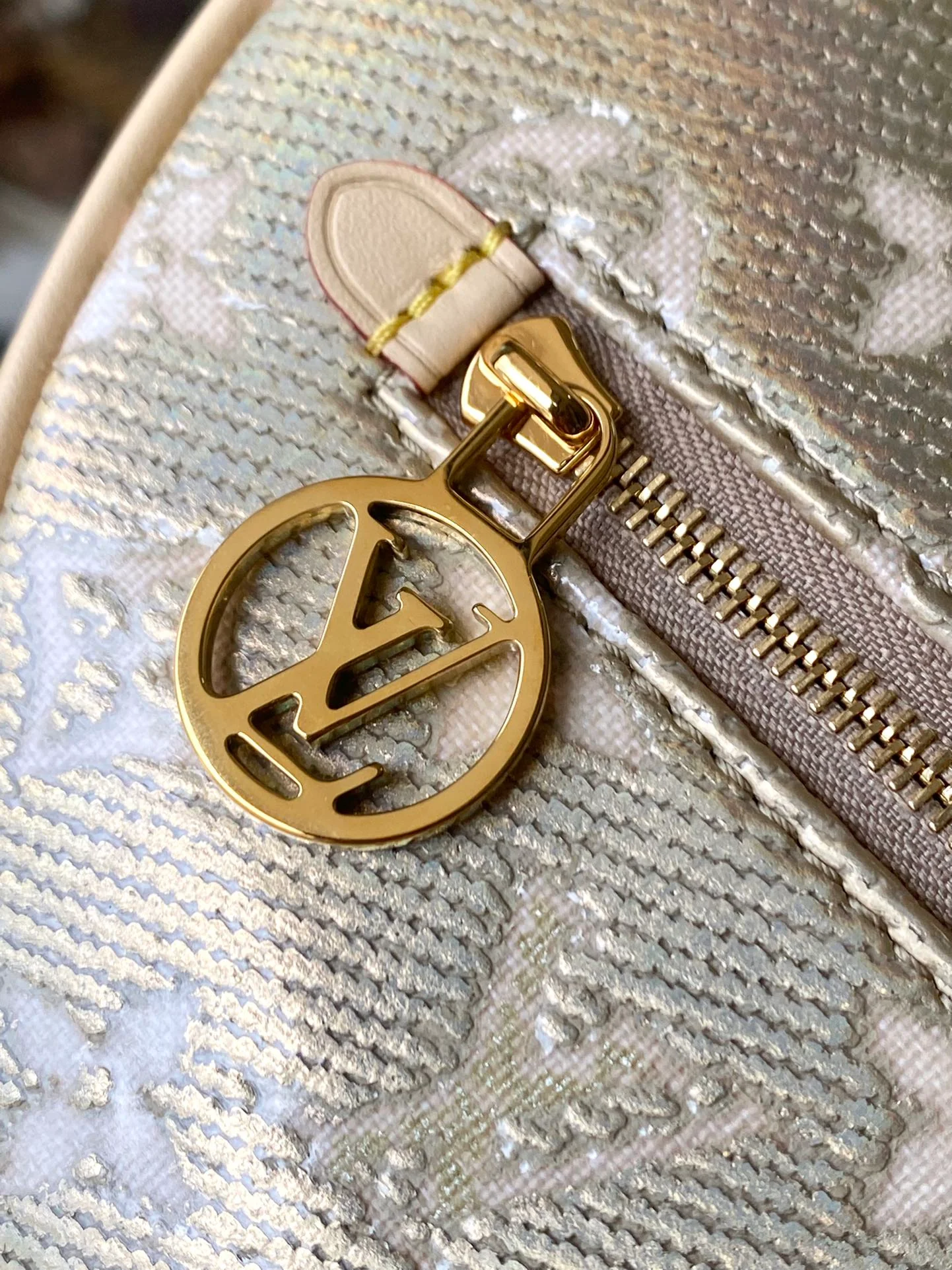 m22928-LV-loop baguette bag-gold-small