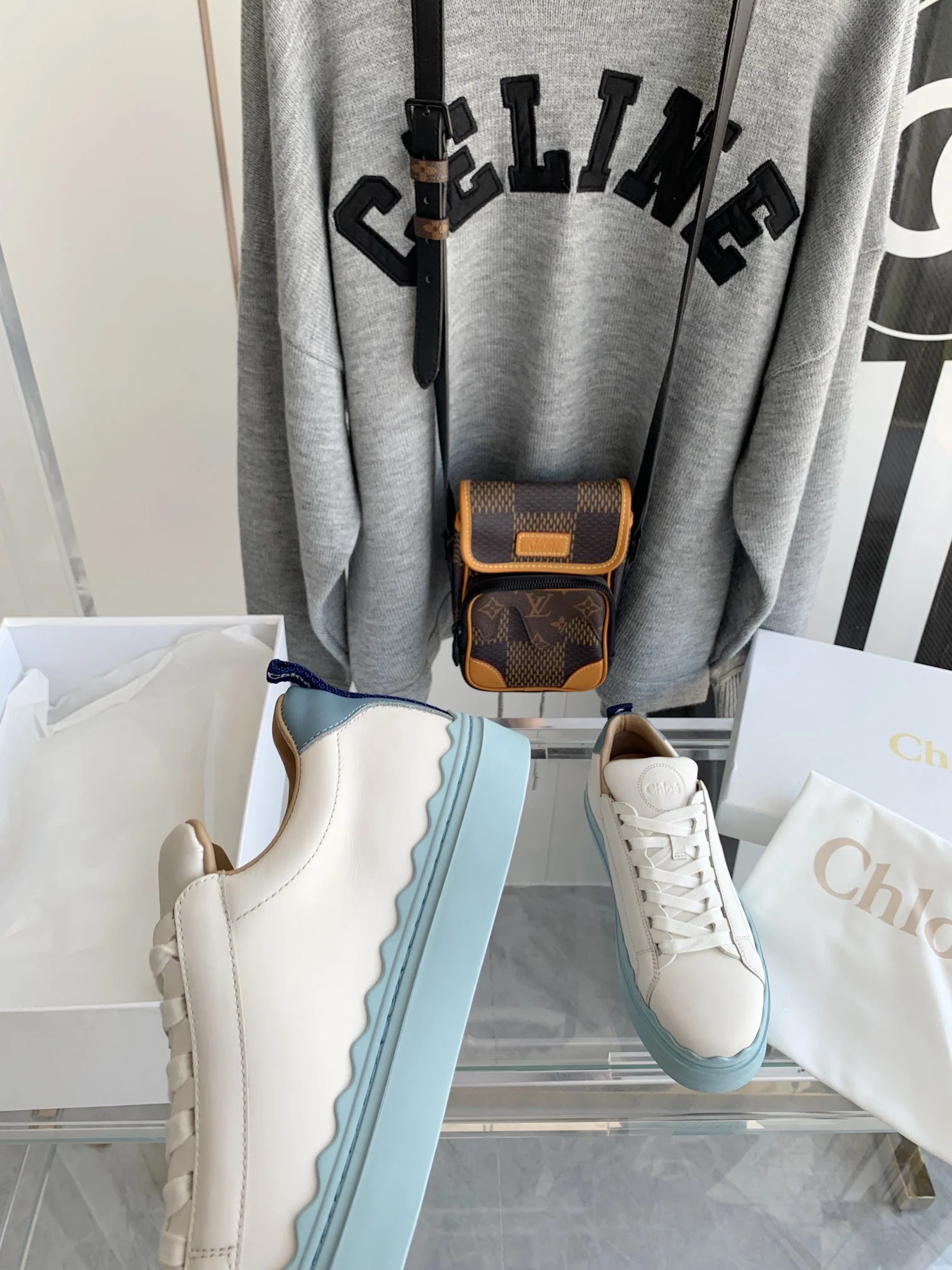 Chloe - Белые кроссовки - Кроссовки на платформе