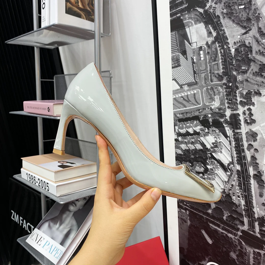 Каблук-банан RV-7-5 см - светло-голубой