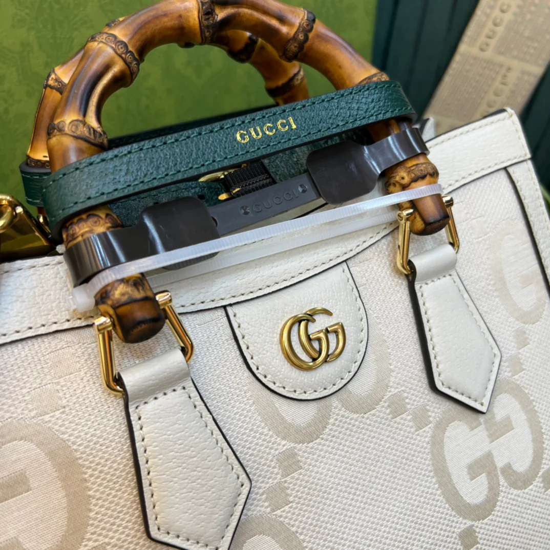 Сумка Gucci из бамбука - 27x24x11 см