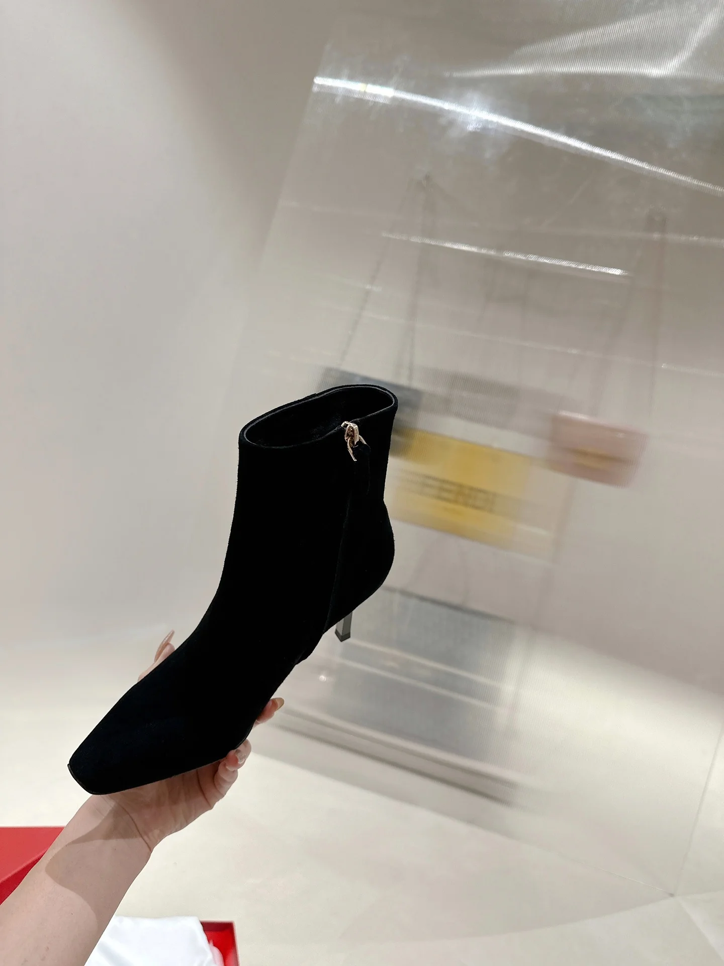 Туфли с квадратным носком и пряжкой - 2024 - Ботильоны на высоком каблуке - Черные