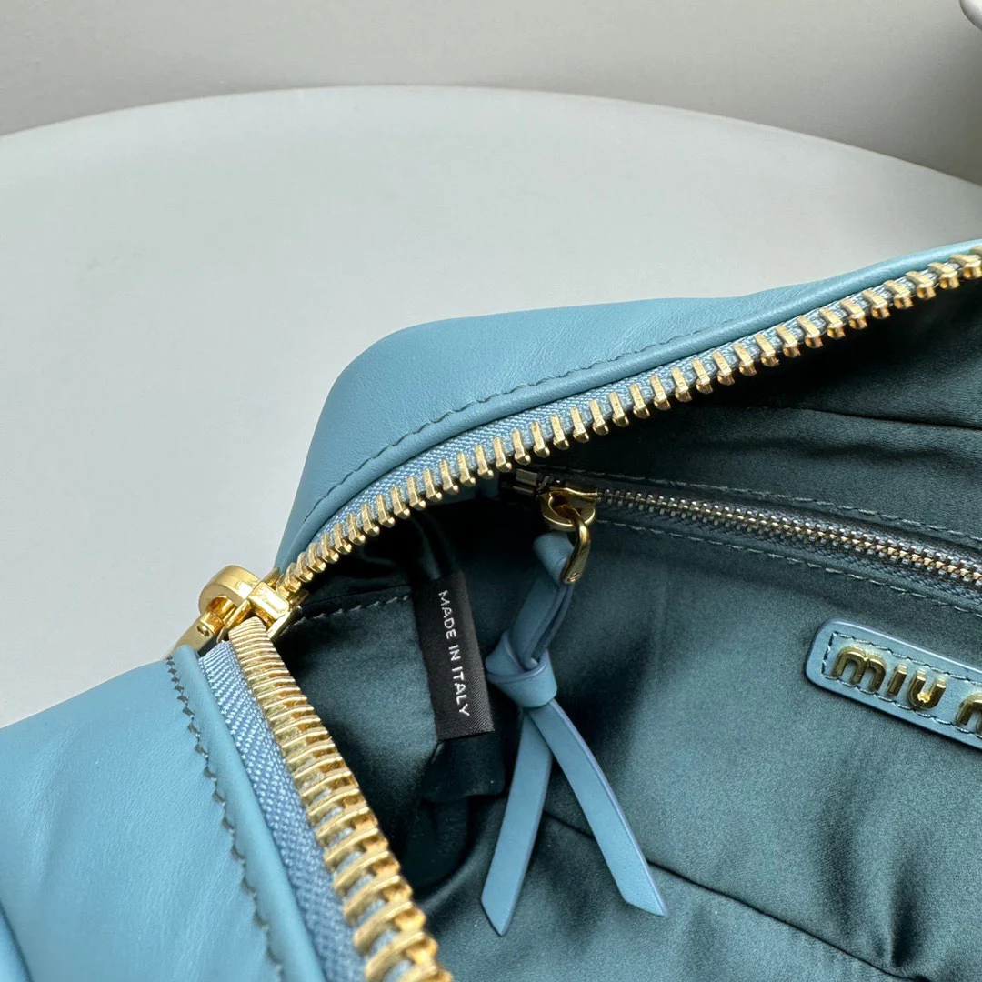 Сумка для боулинга Miu Miu - Маленькая - Синяя