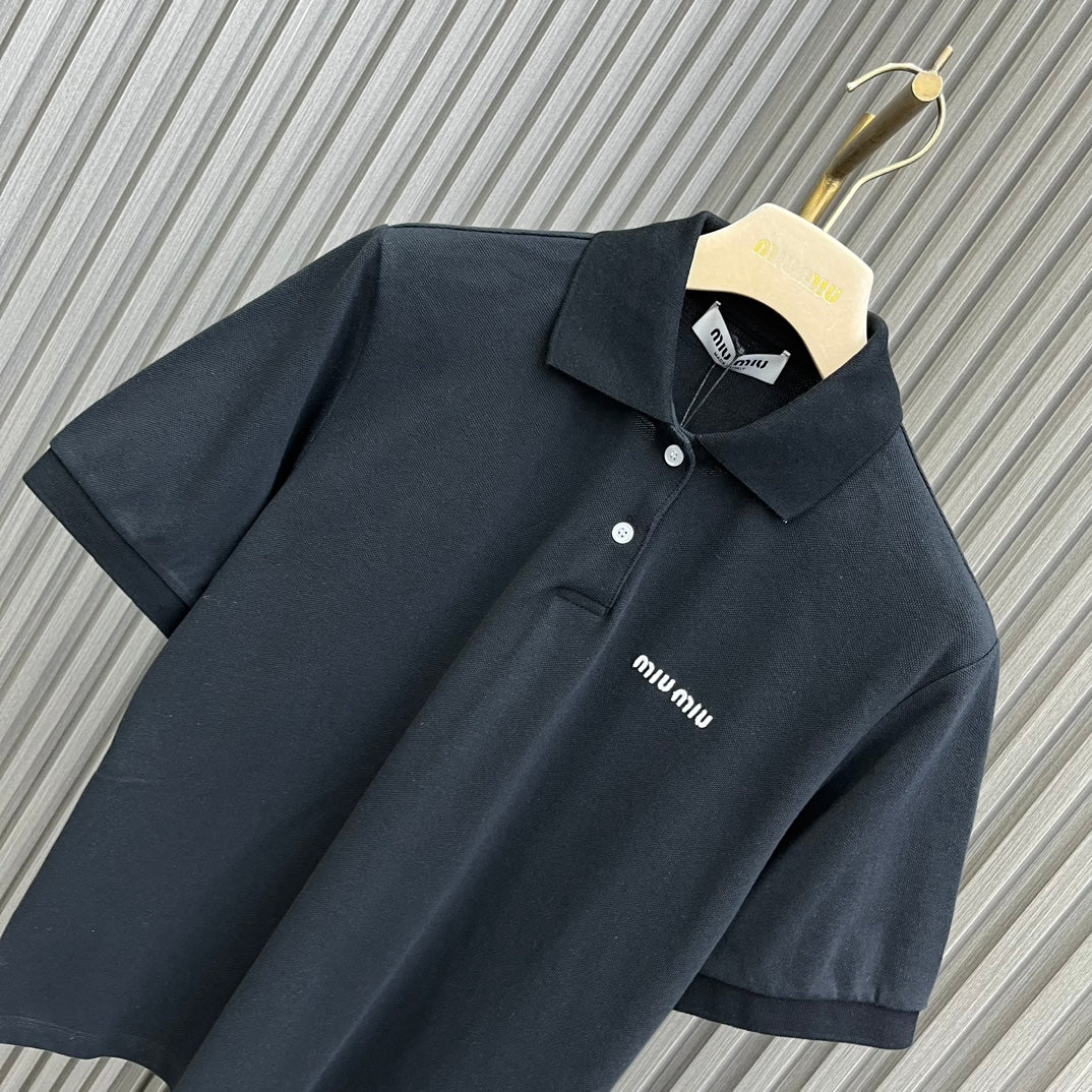 Miu Miu - 2404-24 Новинка: Поло с вышивкой на заказ