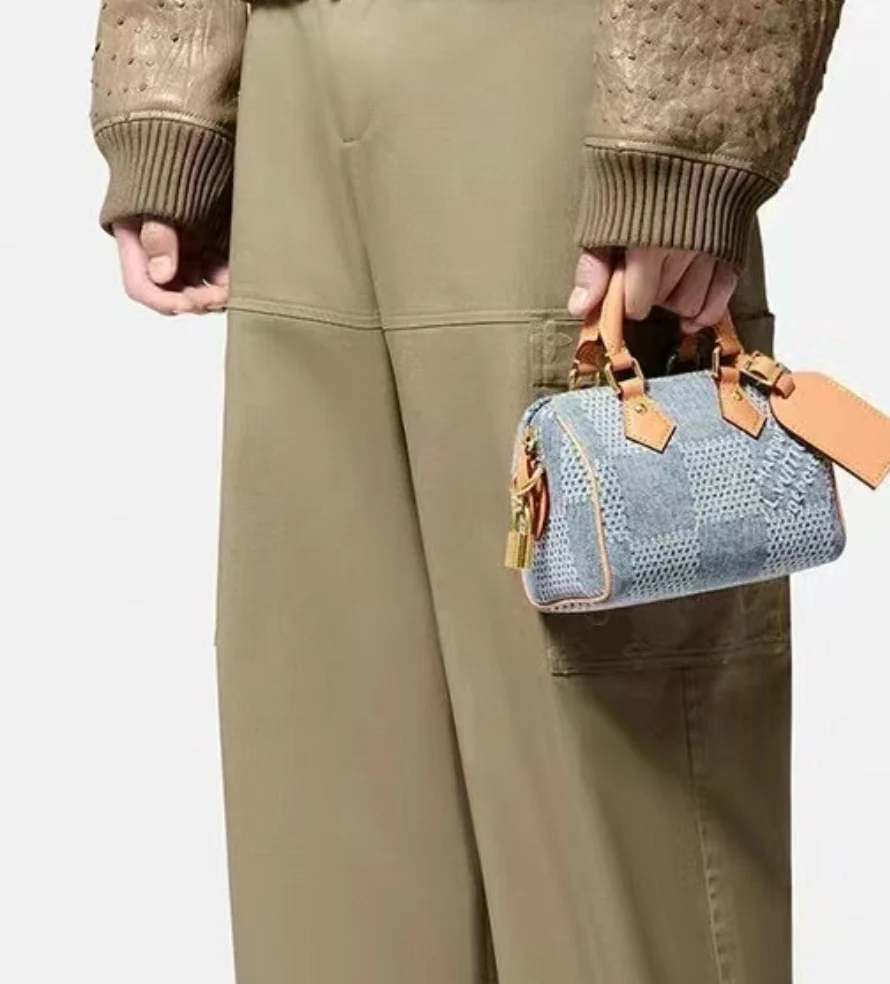 m40682-LV-nano-speedy handbag-denim blue