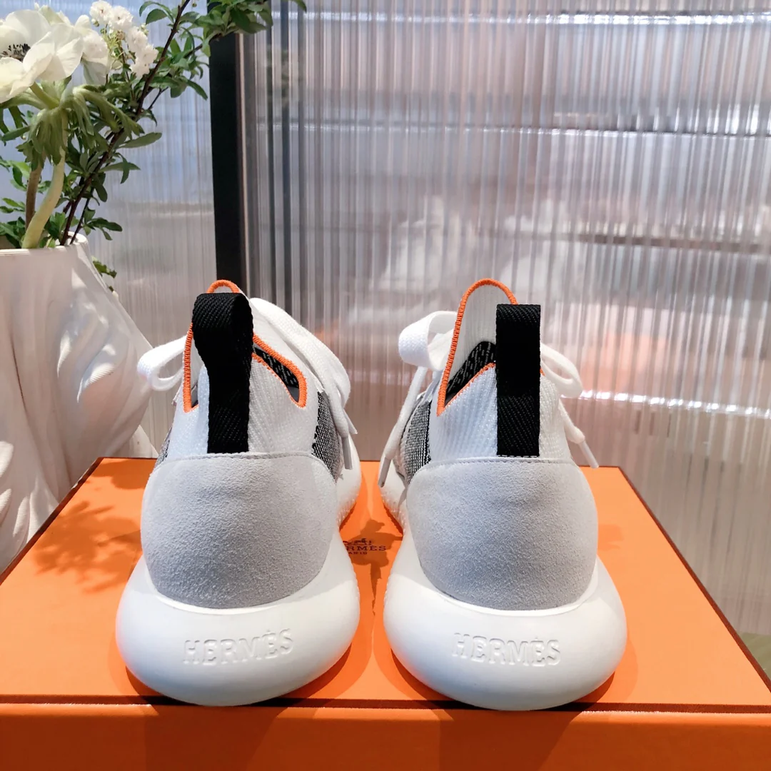 Белые кроссовки Hermes, повседневная обувь - 1