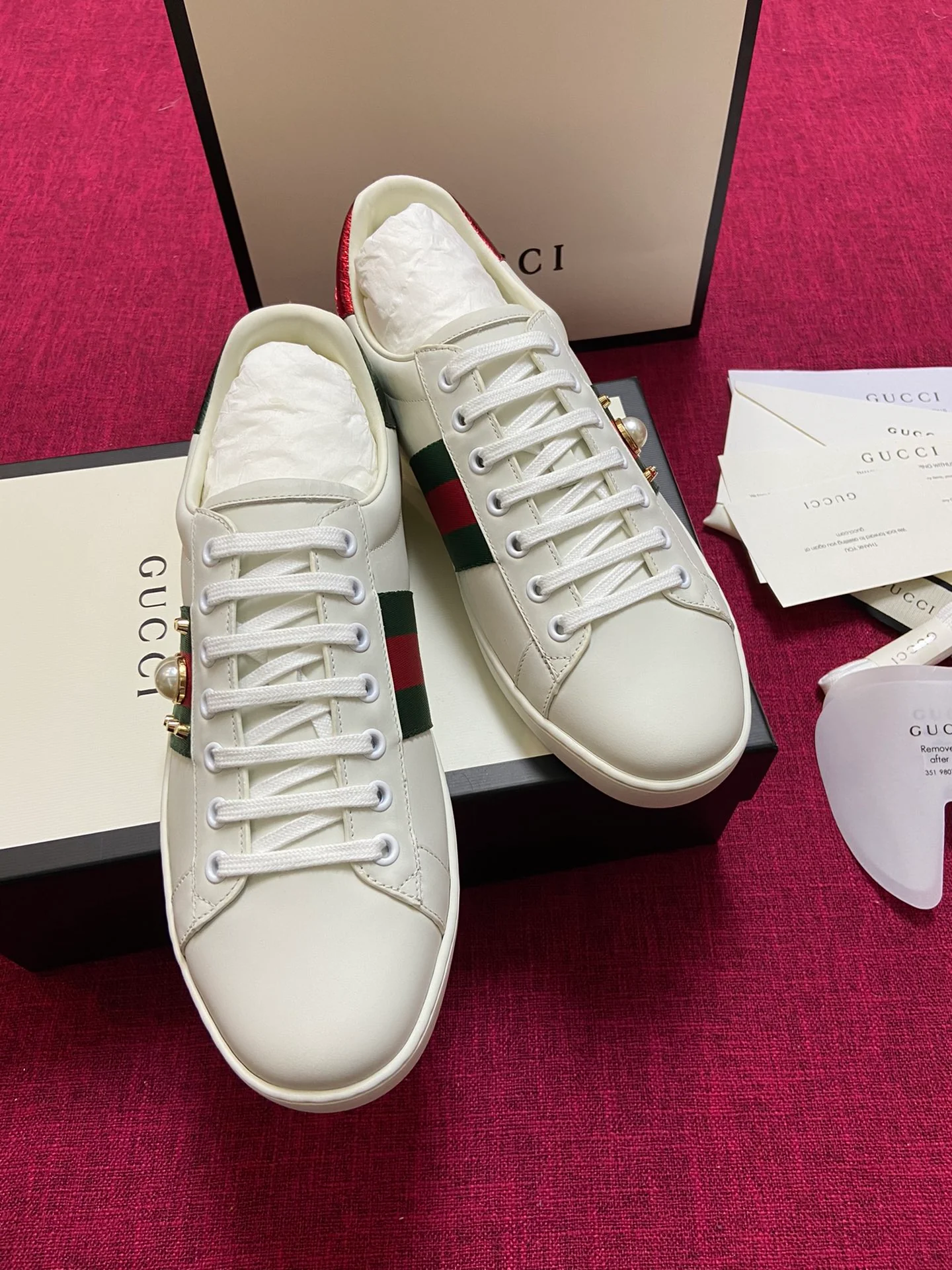 Gucci - Белые кроссовки - Кроссовки - Повседневная обувь - 11