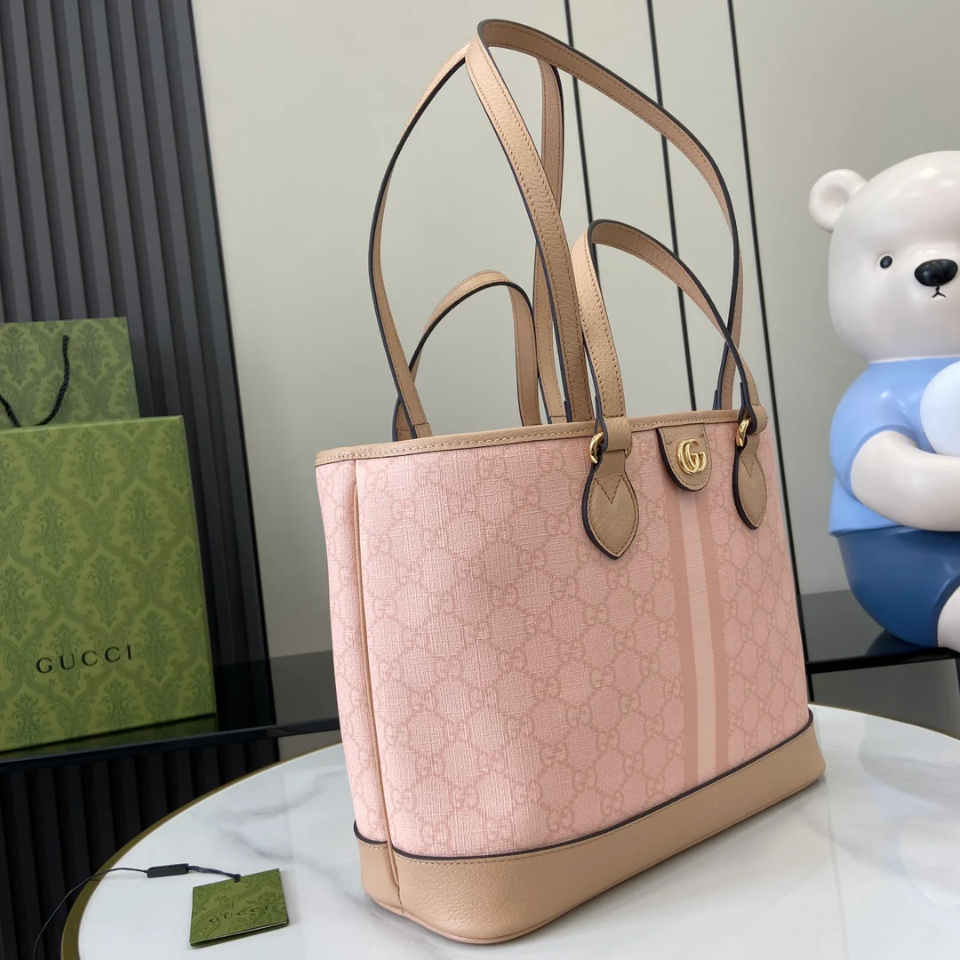 Маленькая сумка-тоут Gucci Ophidia - розовая