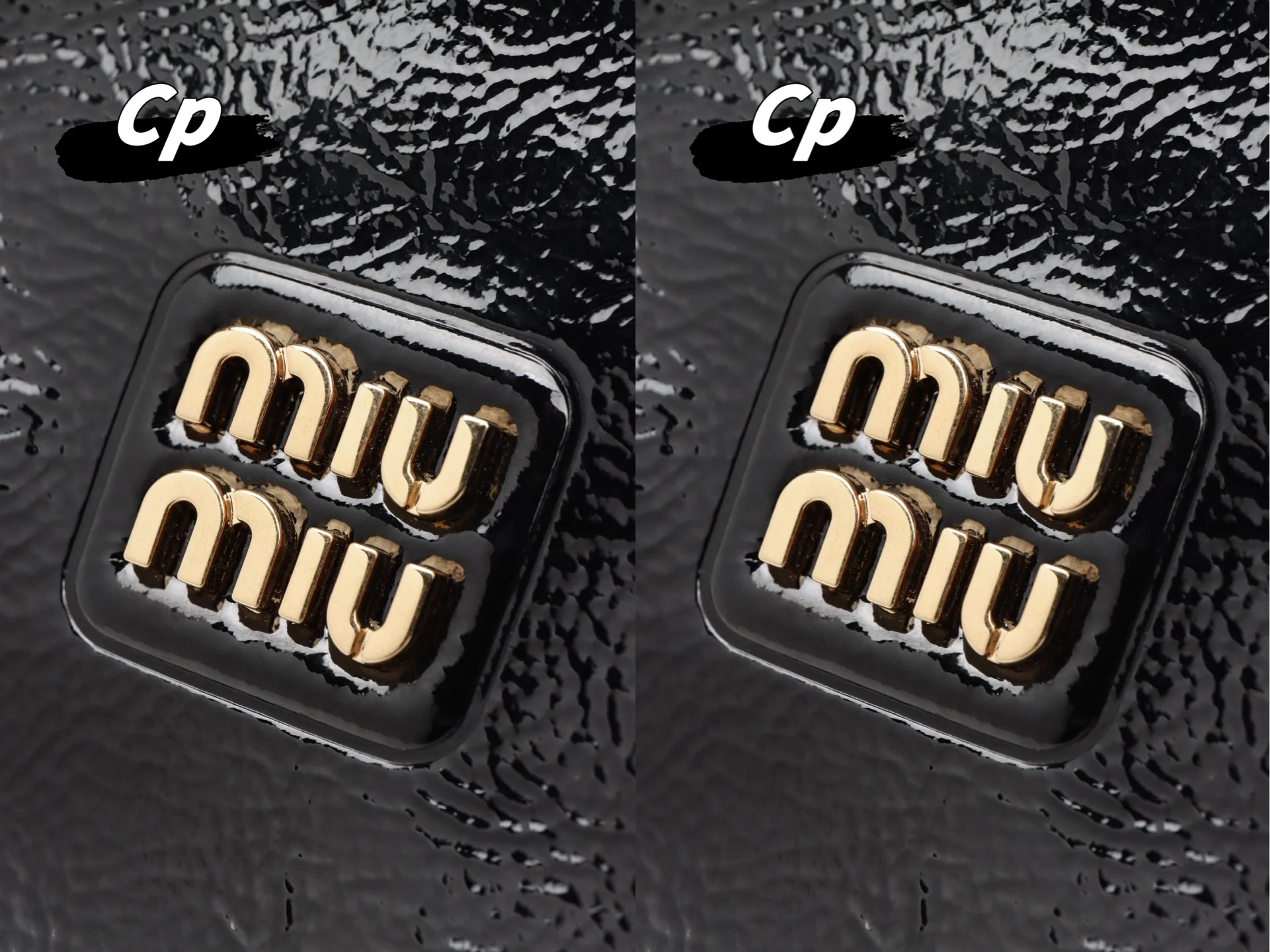 Сравнение косметичек/сумок для ланча из лакированной кожи Miu Miu