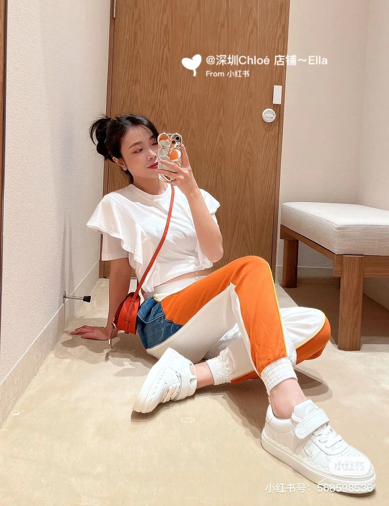 Chloe - Белые кожаные кроссовки на платформе