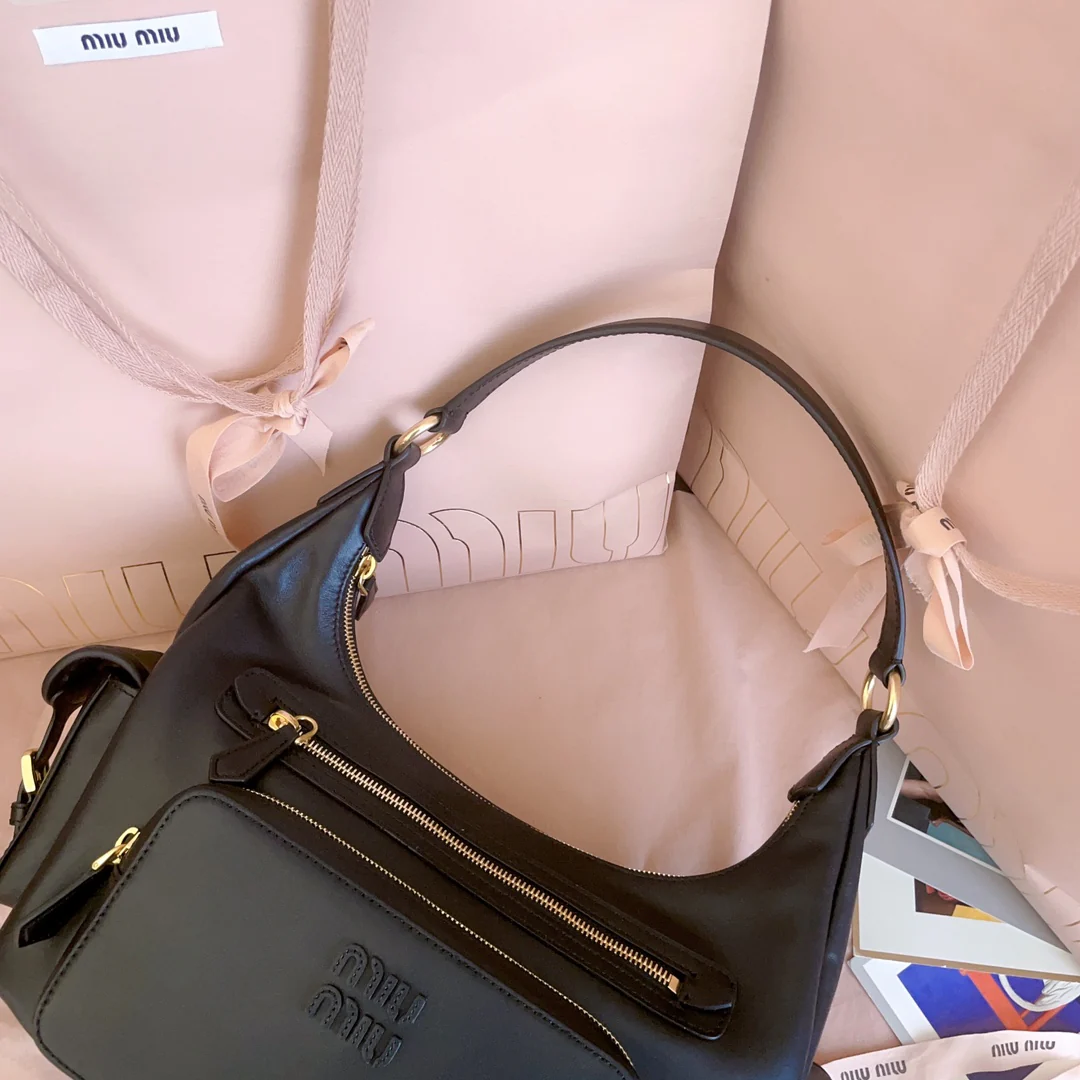 Мотоциклетная сумка Miu Miu-5bc189, черная.