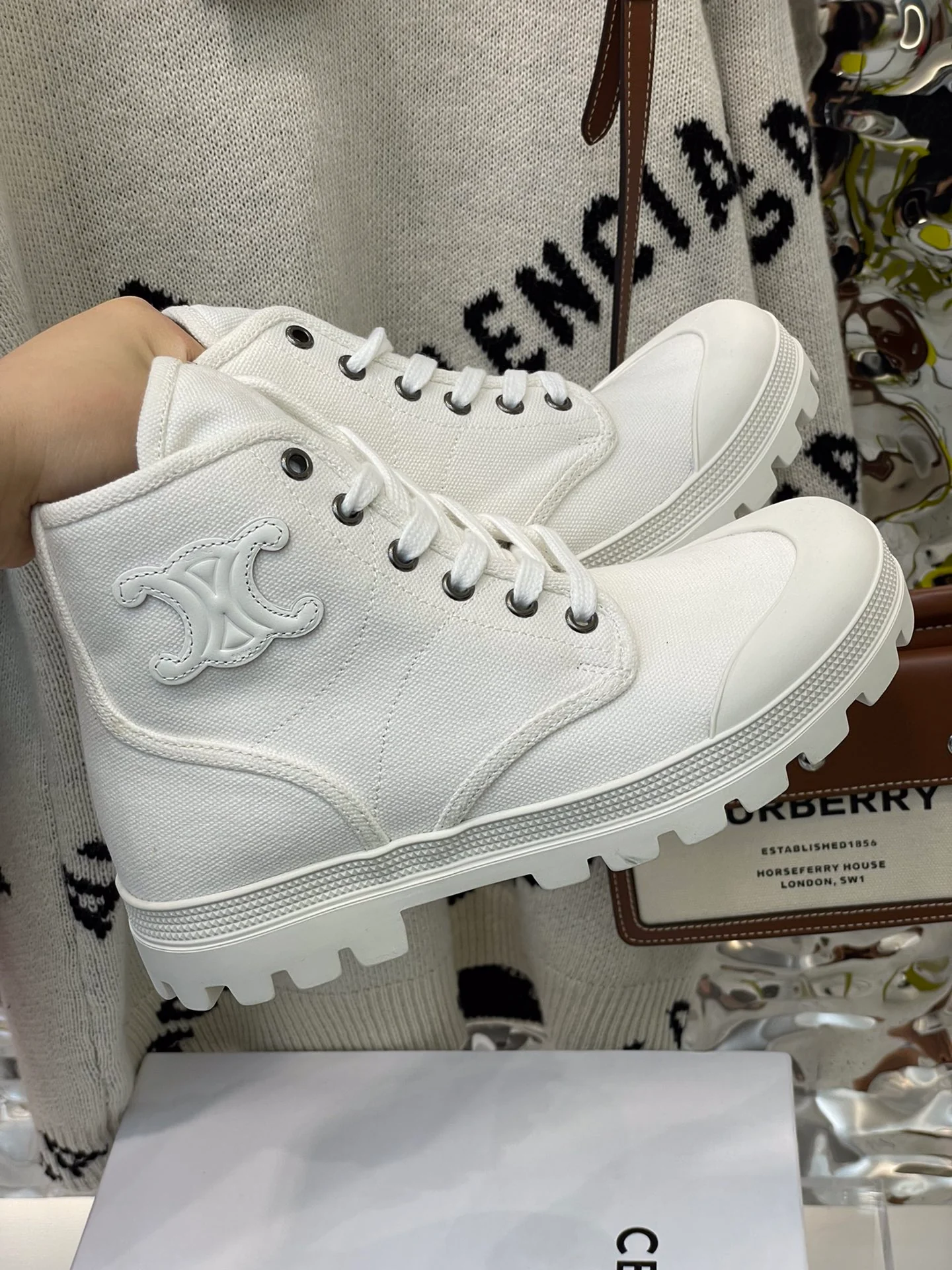 Обувь Celine - Ботинки Celine - белые