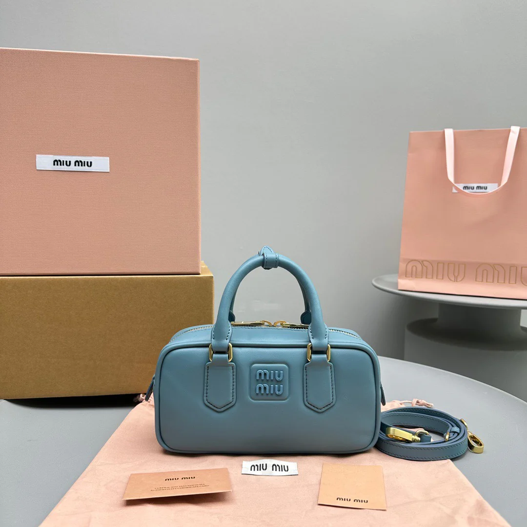 Сумка для боулинга Miu Miu - Маленькая - Синяя