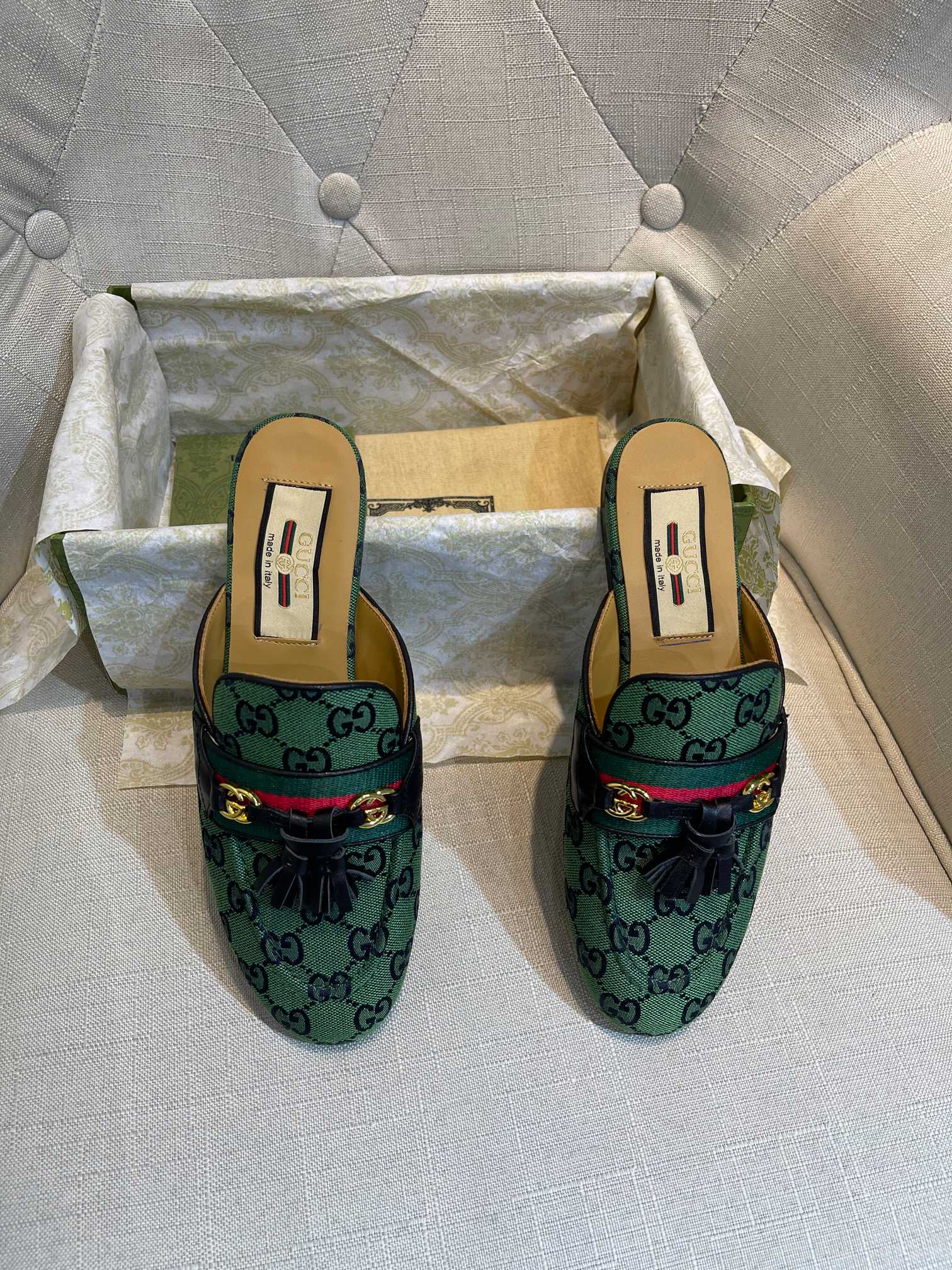 Gucci - Подвеска с кисточками - Тапочки - Мюли