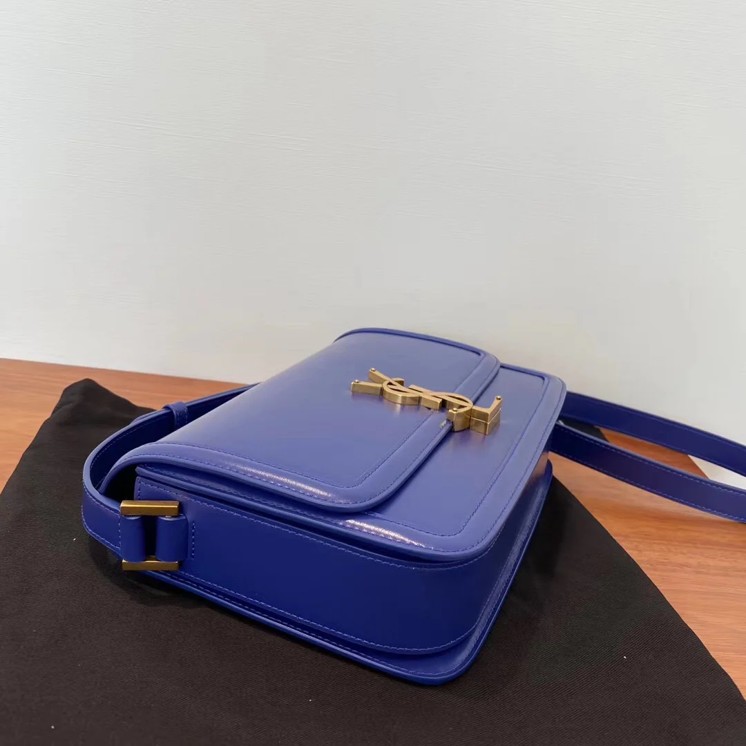 Сумка YSL Solferino Tofu - синяя - 23см