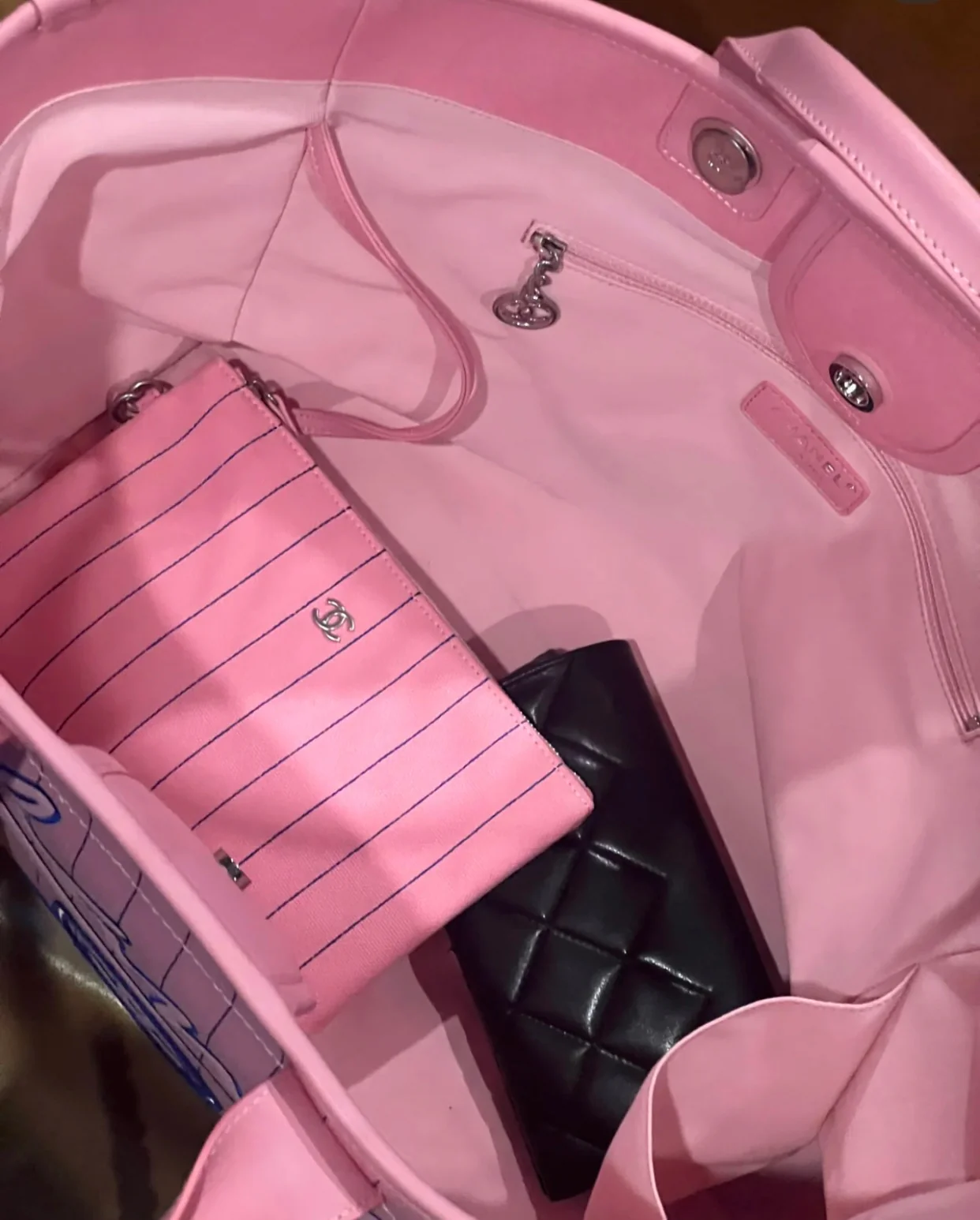 Chanel 23p Розовая сумка для покупок Пляжная сумка