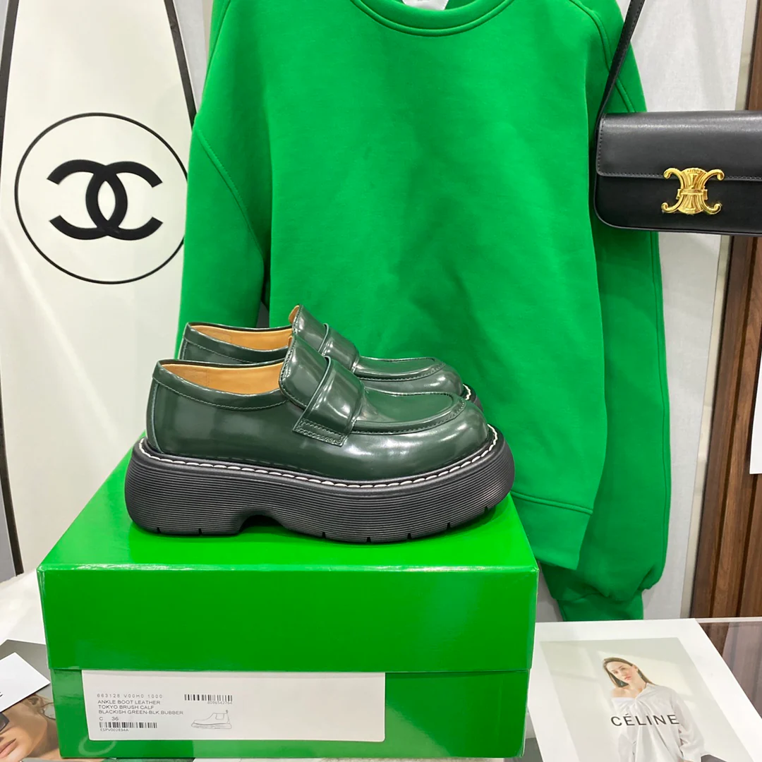 BV - Ботинки Dr. Martens на платформе - зелёные