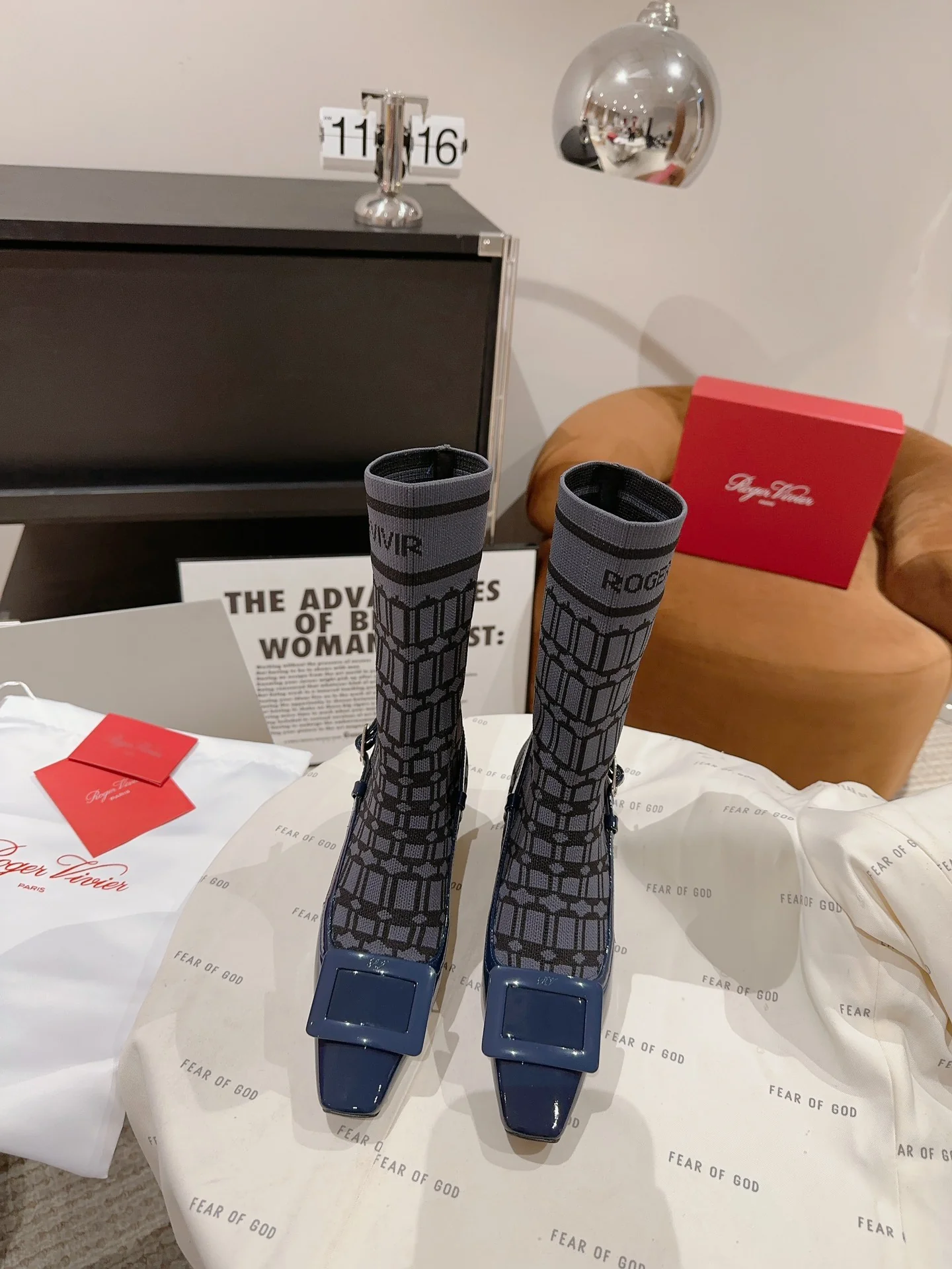 Обувь RV Shoes - Новинка сезона осень/зима 2023 - Ботинки-носки на резинке - 4-5 см