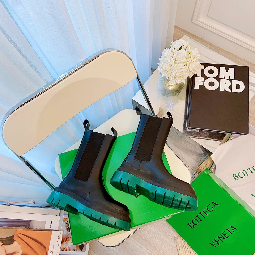 Обувь BV - BV - Зеленые и черные ботинки на платформе - Высокие сапоги