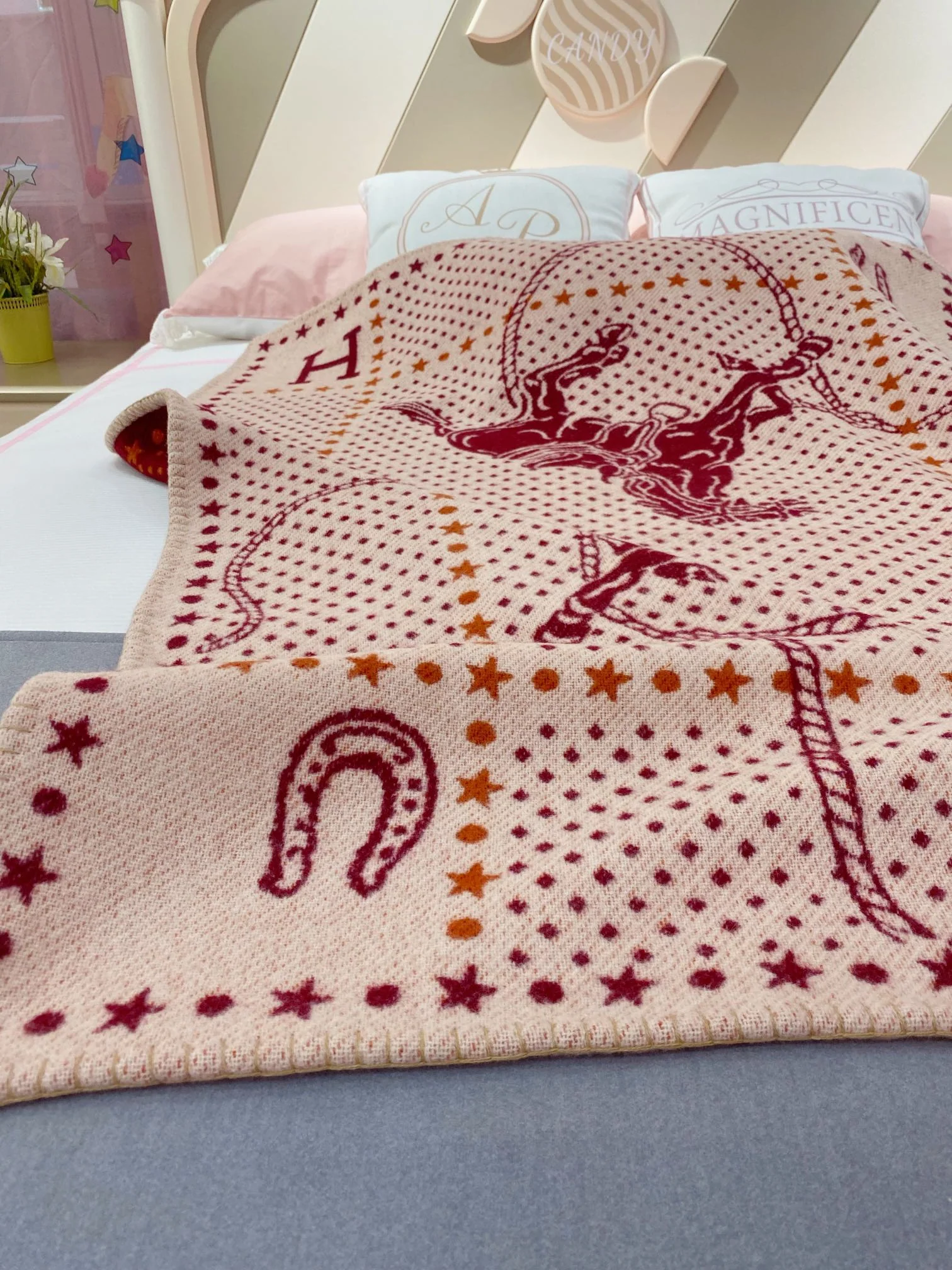 Hermes - Новое детское одеяло - 140 см x 100 см - Двустороннее (AB) - Рекомендовано на Xiaohongshu