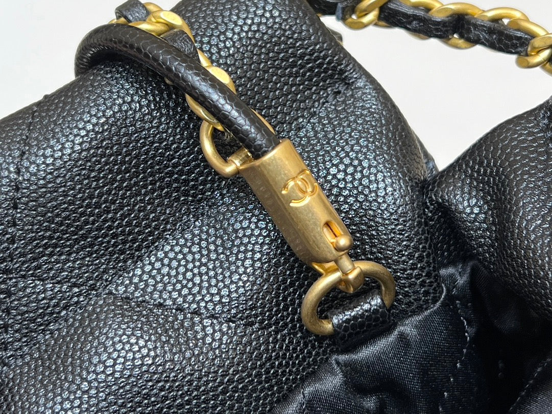 Мини-сумка Chanel Mini 22, лимитированная серия, мусорный мешок - черный.