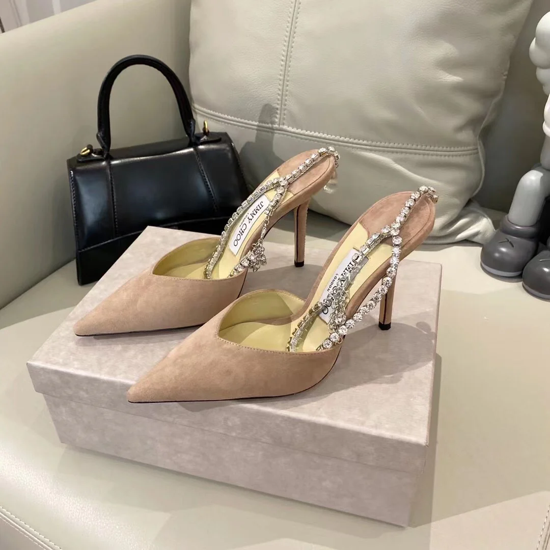 Jimmy - Цепочка с крестом и стразами - Туфли на высоком каблуке