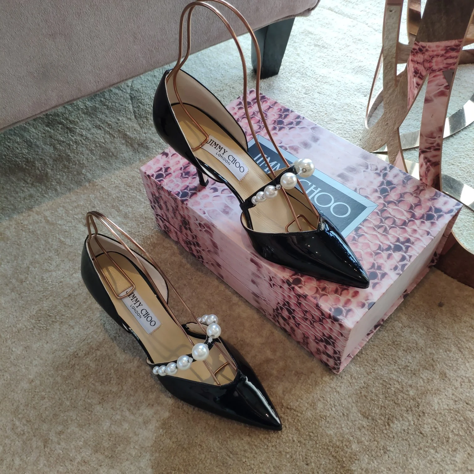 Туфли на шпильке Jimmy Pearl - черные