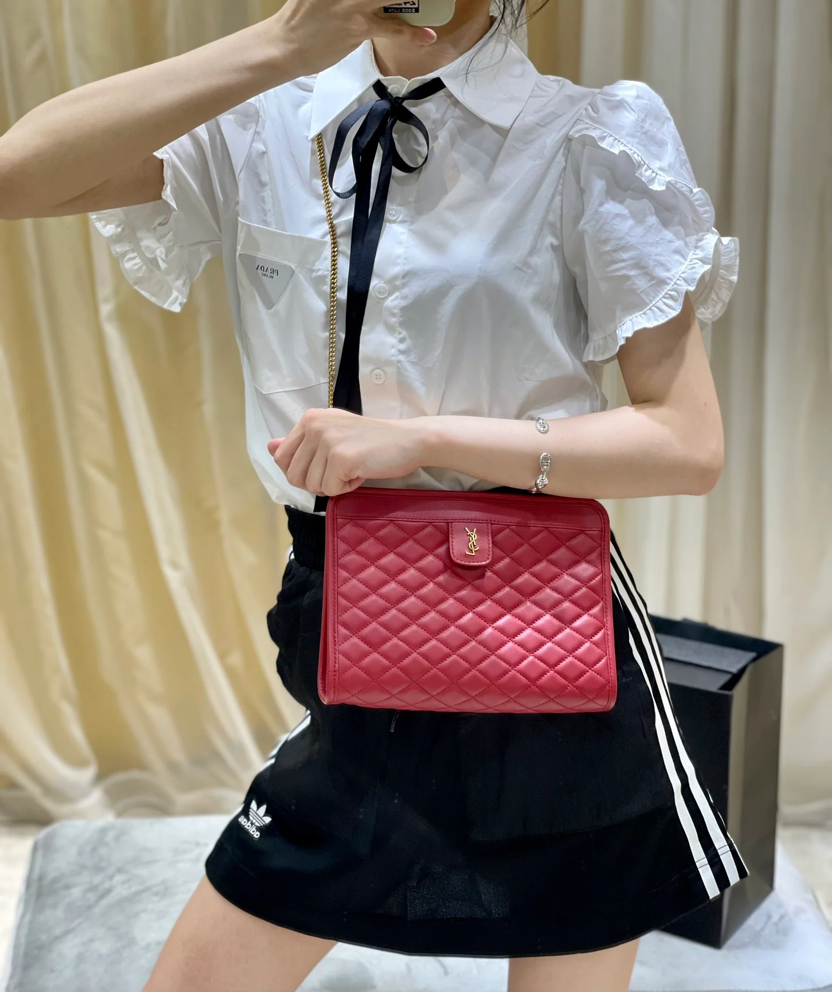 Сумка YSL Montaigne Chain Bag - сумка через плечо - красная