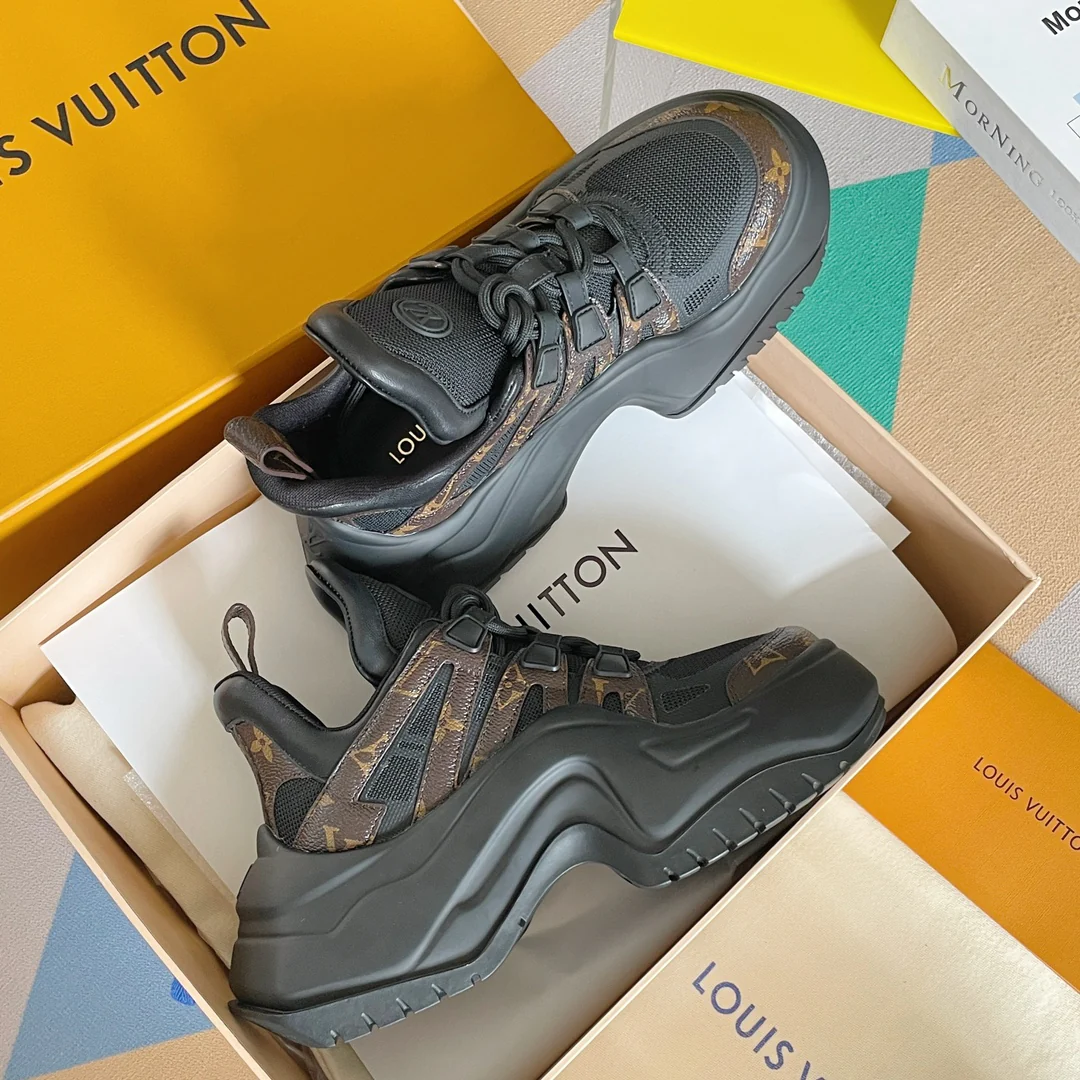Новинка LV 2023 года - Серия Archlight 2-0 на платформе - Кроссовки/?папины кроссовки? - Черные