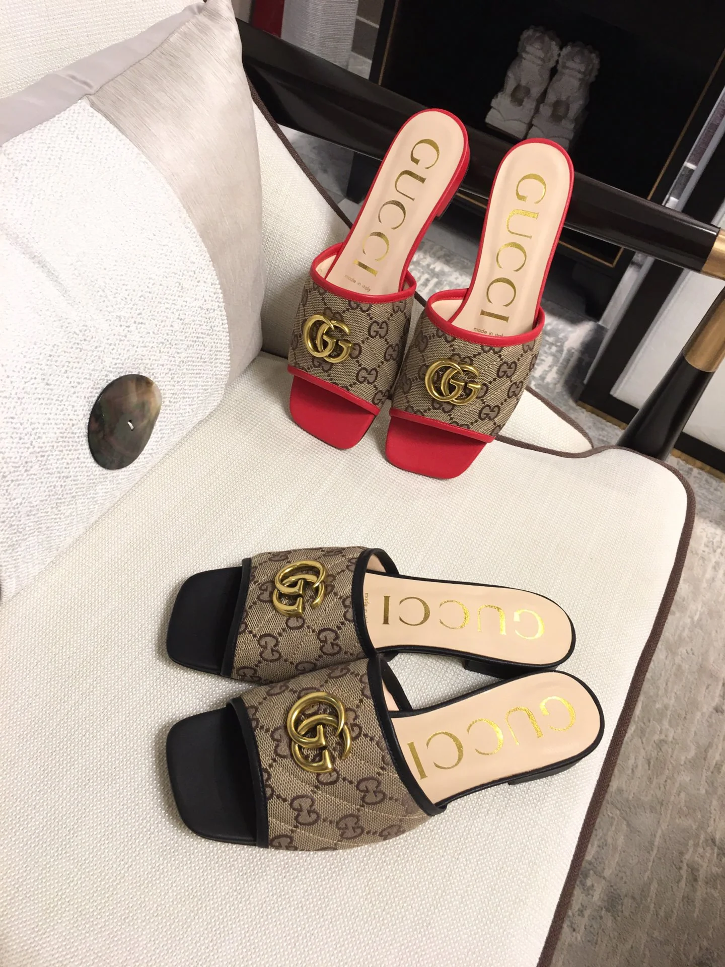 Тапочки Gucci с квадратным носком