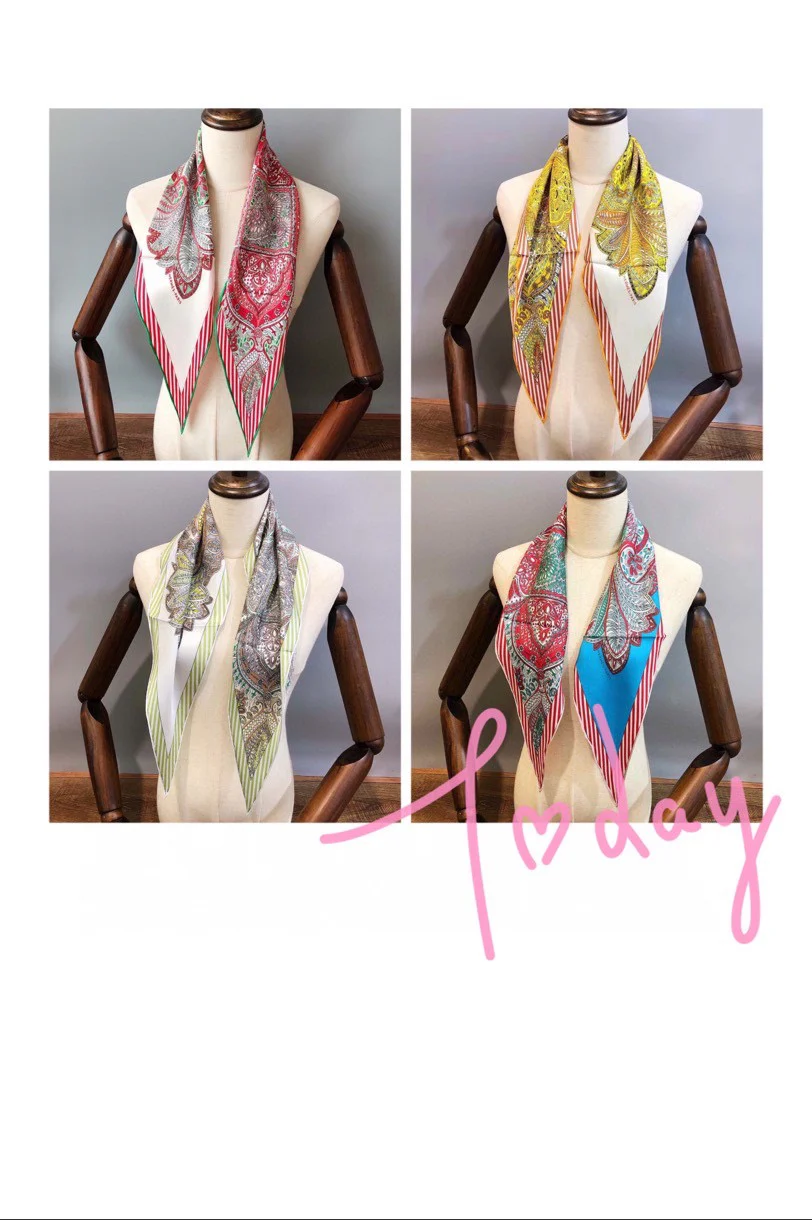 Hermes - Новейший шарф Garden Diamond - 100% - Твиловый шелк - 43 - 115 см - 2