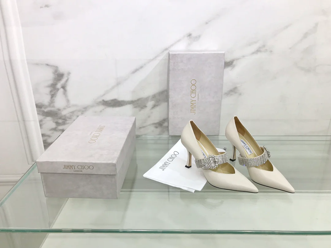 Jimmy - со стразами - туфли на высоком каблуке с острым носком