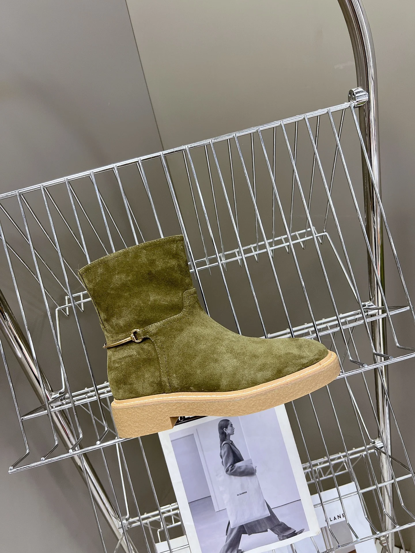 Ботинки для верховой езды Gucci 2024 - темно-зеленые - 1