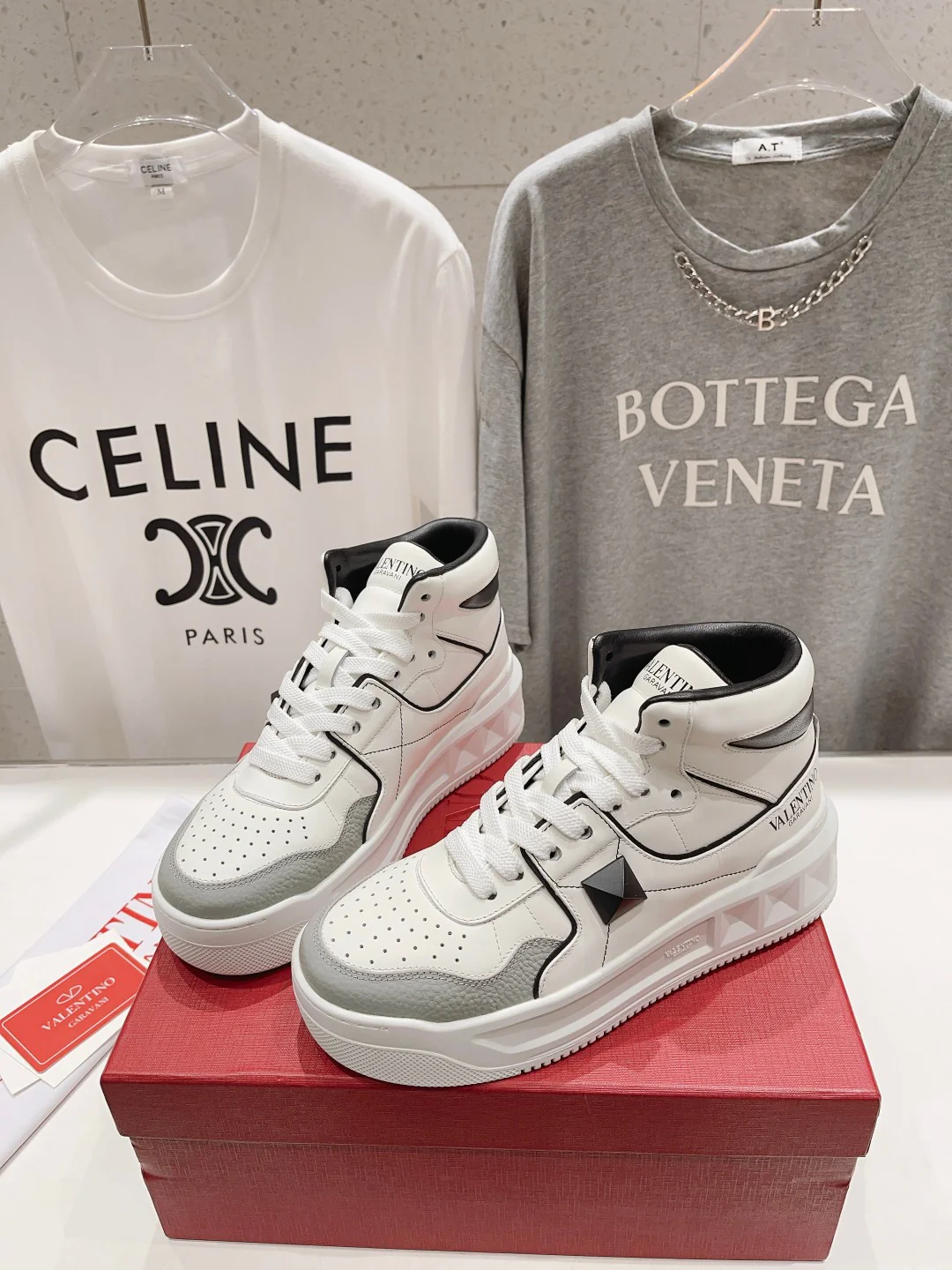 Кроссовки Valentino One Stud XL High-Top - унисекс - черные