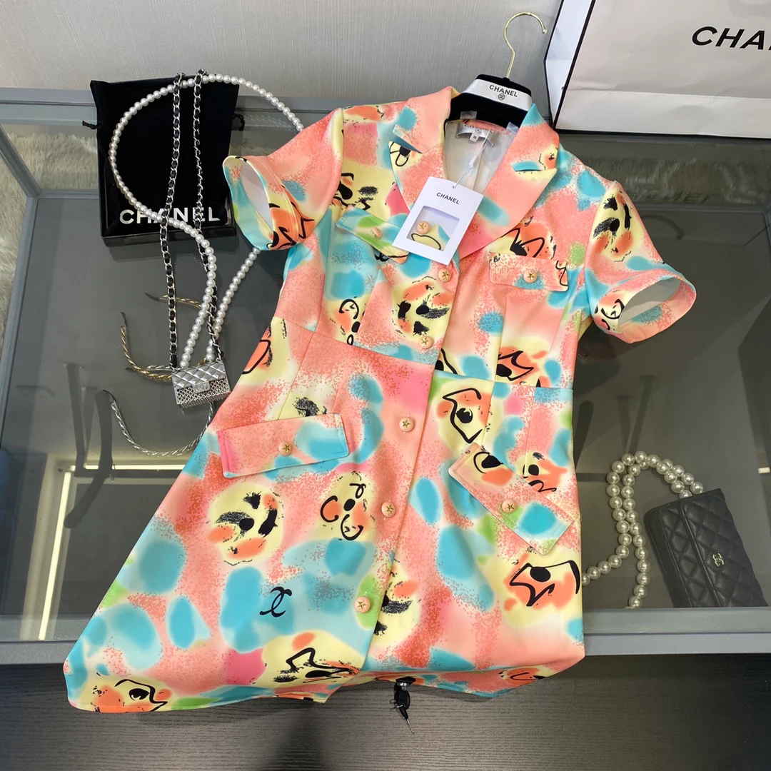 Платье из легкой ткани из винтажной коллекции Chanel