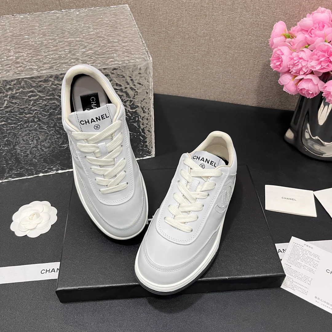 Повседневные туфли Chanel 2024 - Белые - 3