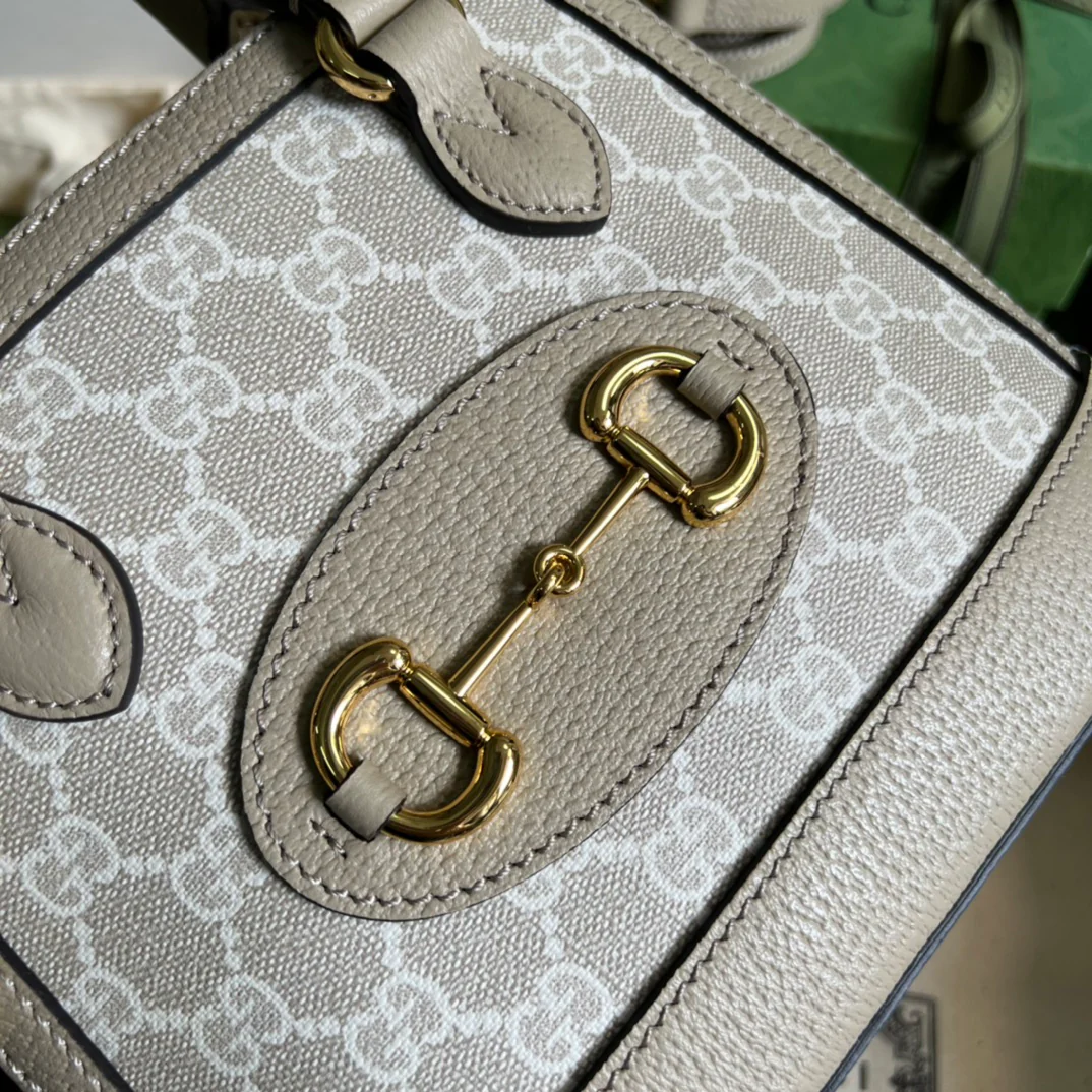 Сумка Gucci Ophidia Square Retro - 20x19 см x 5x7 см x 5 см - цвет овсянки