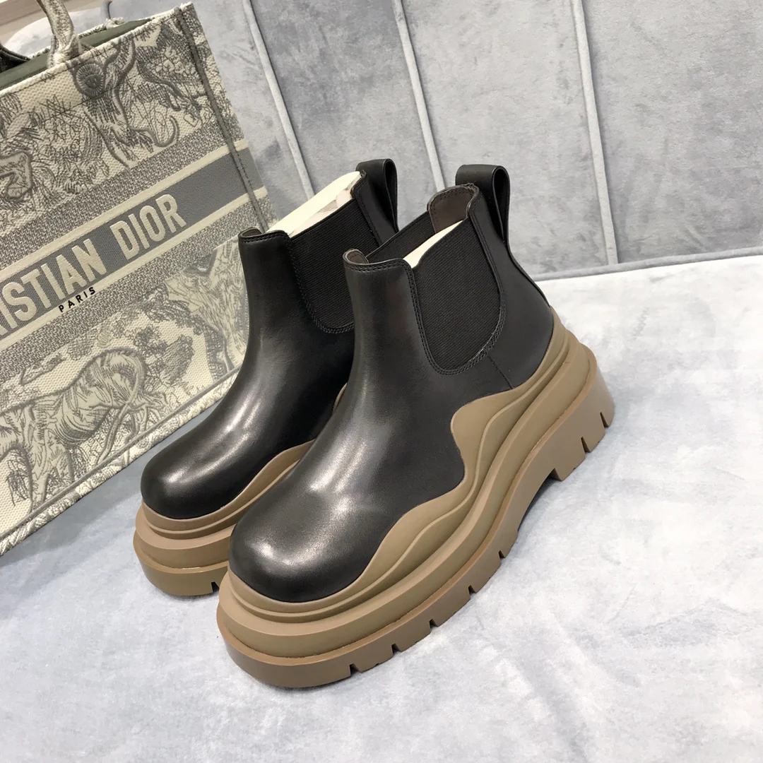 BV - Ботинки на платформе кофейного цвета